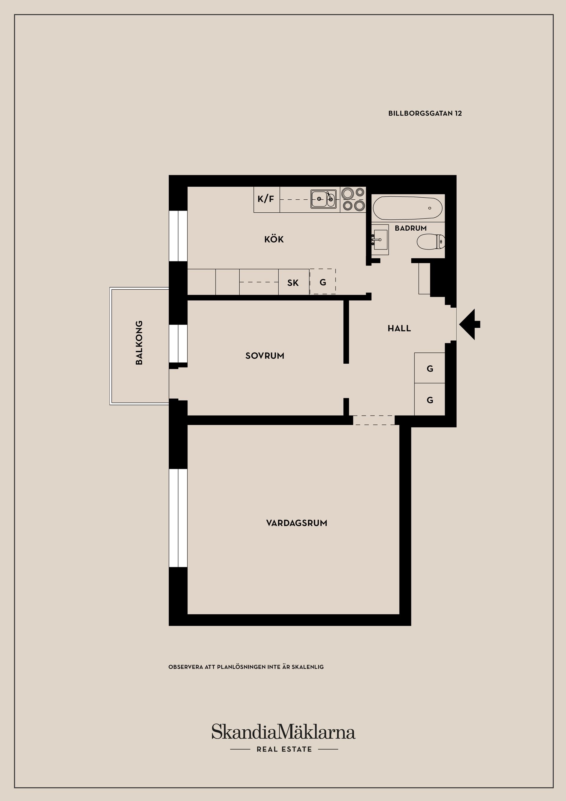 Bostadsrätt, Billborgsgatan 12, Centrala Norrtälje, Norrtälje