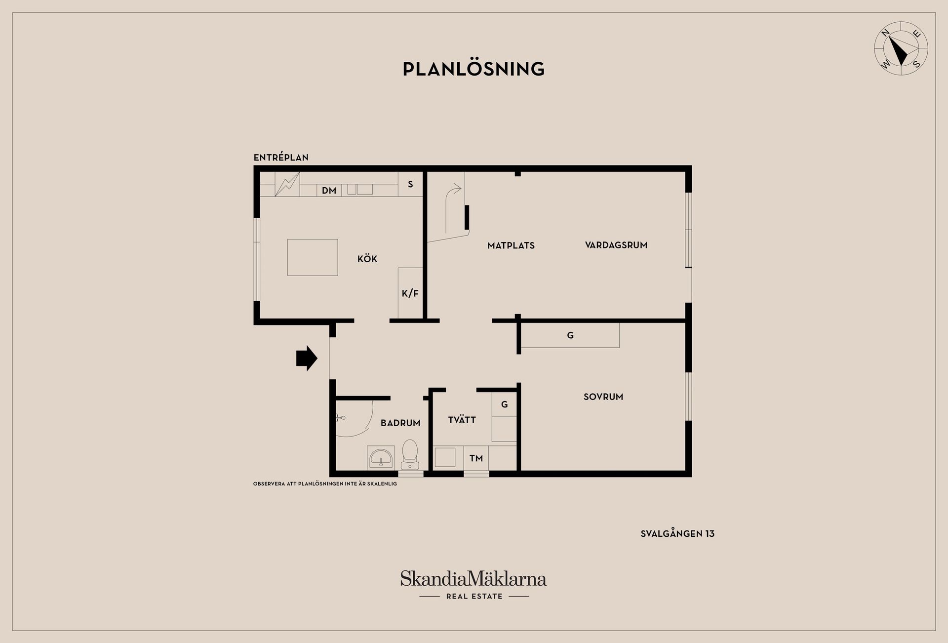 Radhus, Svalgången 13, Brunnsvik, Motala