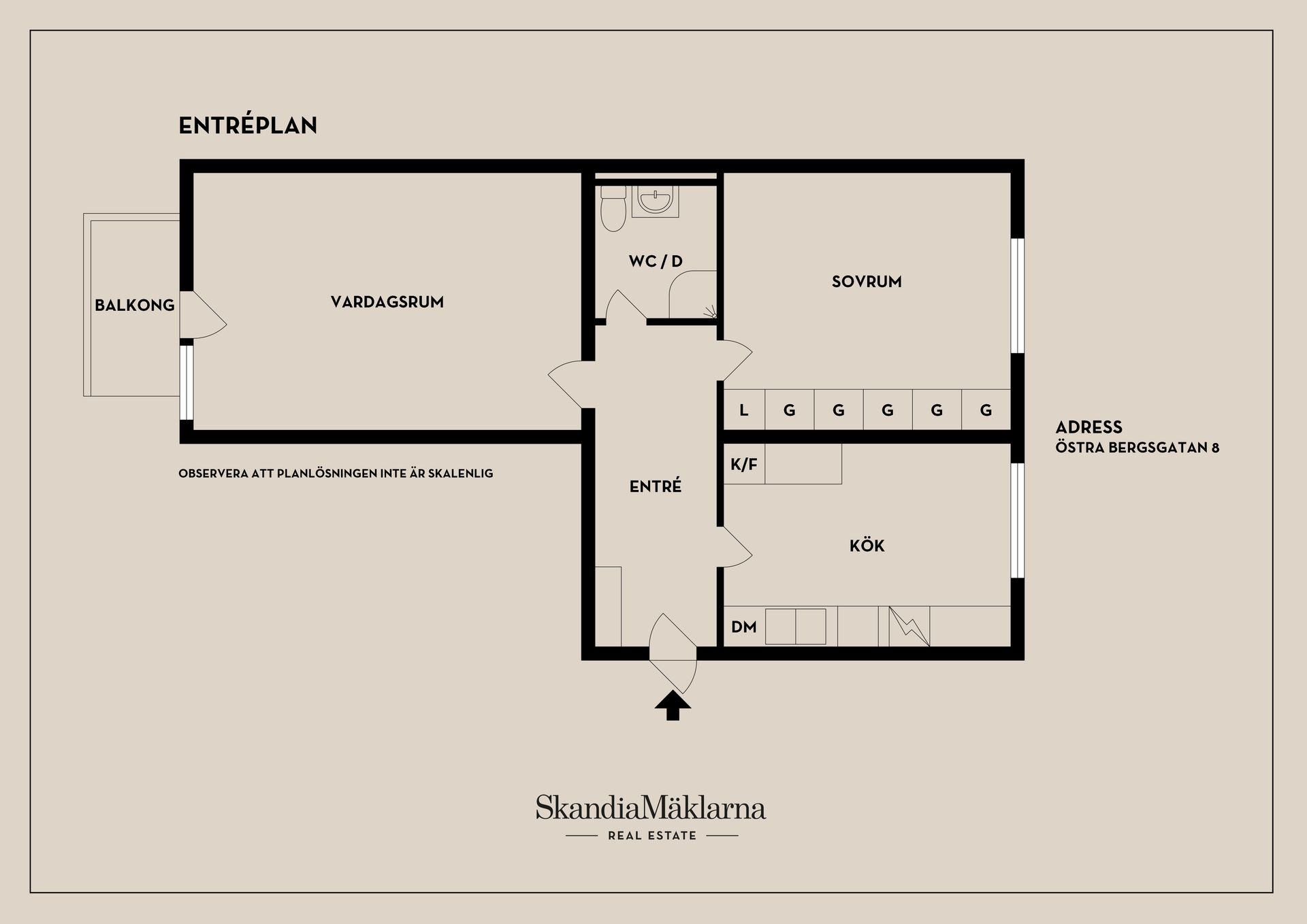 Bostadsrätt, Östra Bergsgatan 8, Östra Bergen, Nyköping