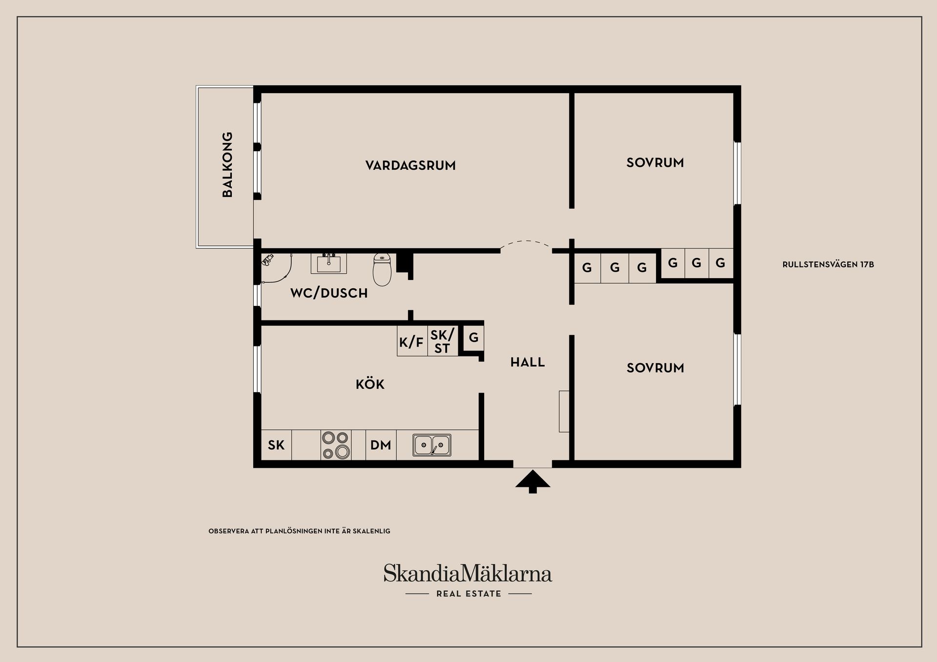 Bostadsrätt, Rullstensvägen 17B, Sandared, Borås