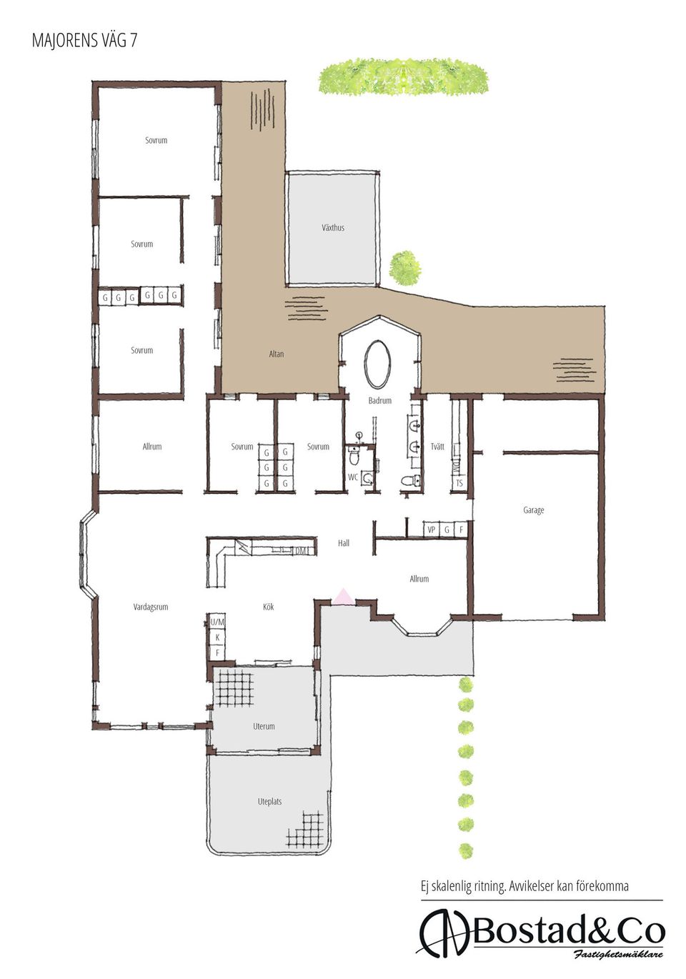 Villa, Majorens väg 7, Villshärad, Halmstad
