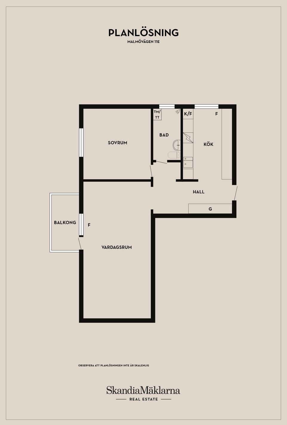 Bostadsrätt, Malmövägen 11E, Edvinshem, Ystad