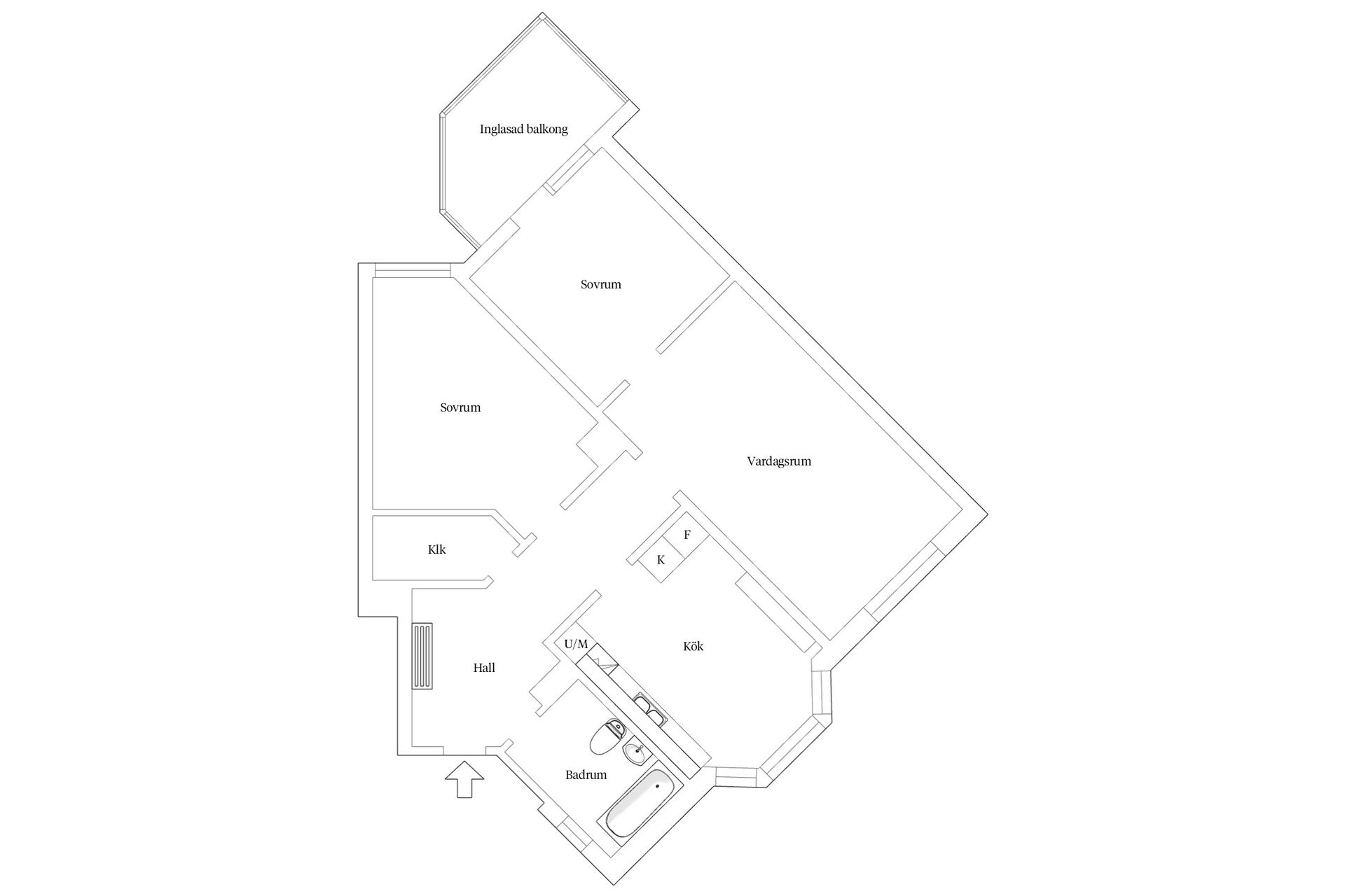Bostadsrätt, Glavagatan 33, Farsta Strand, Stockholm
