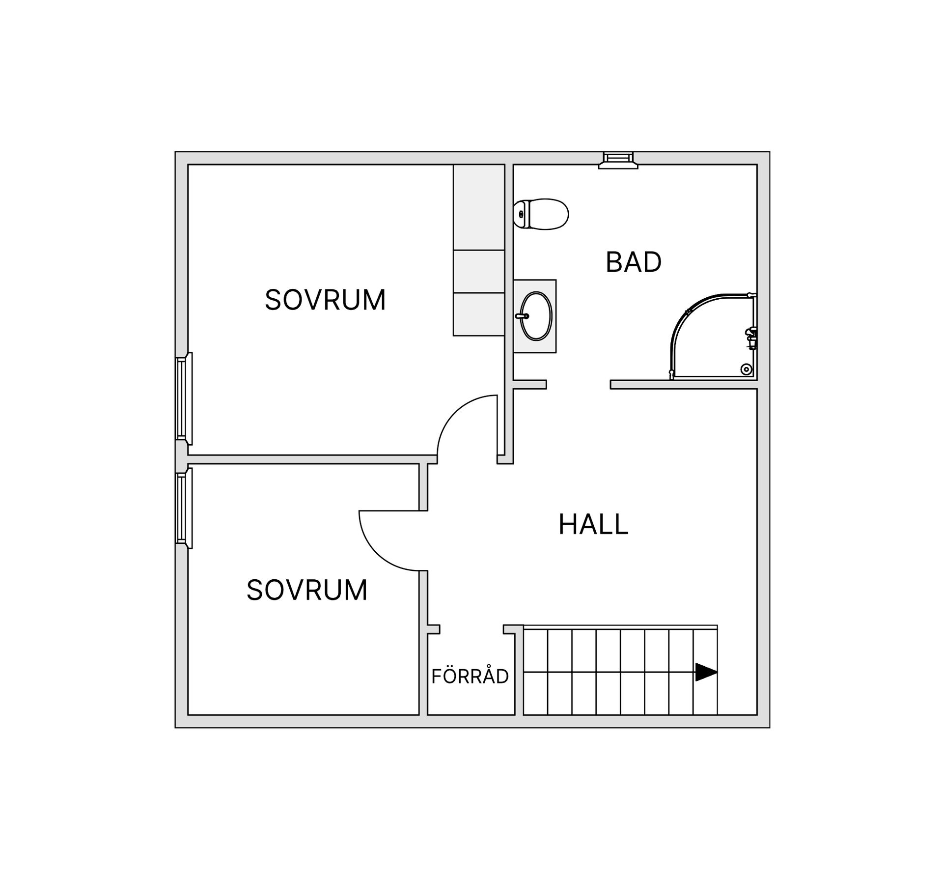 Radhus, Vallongatan 33A, Vaggeryd - Södra Park, Vaggeryd
