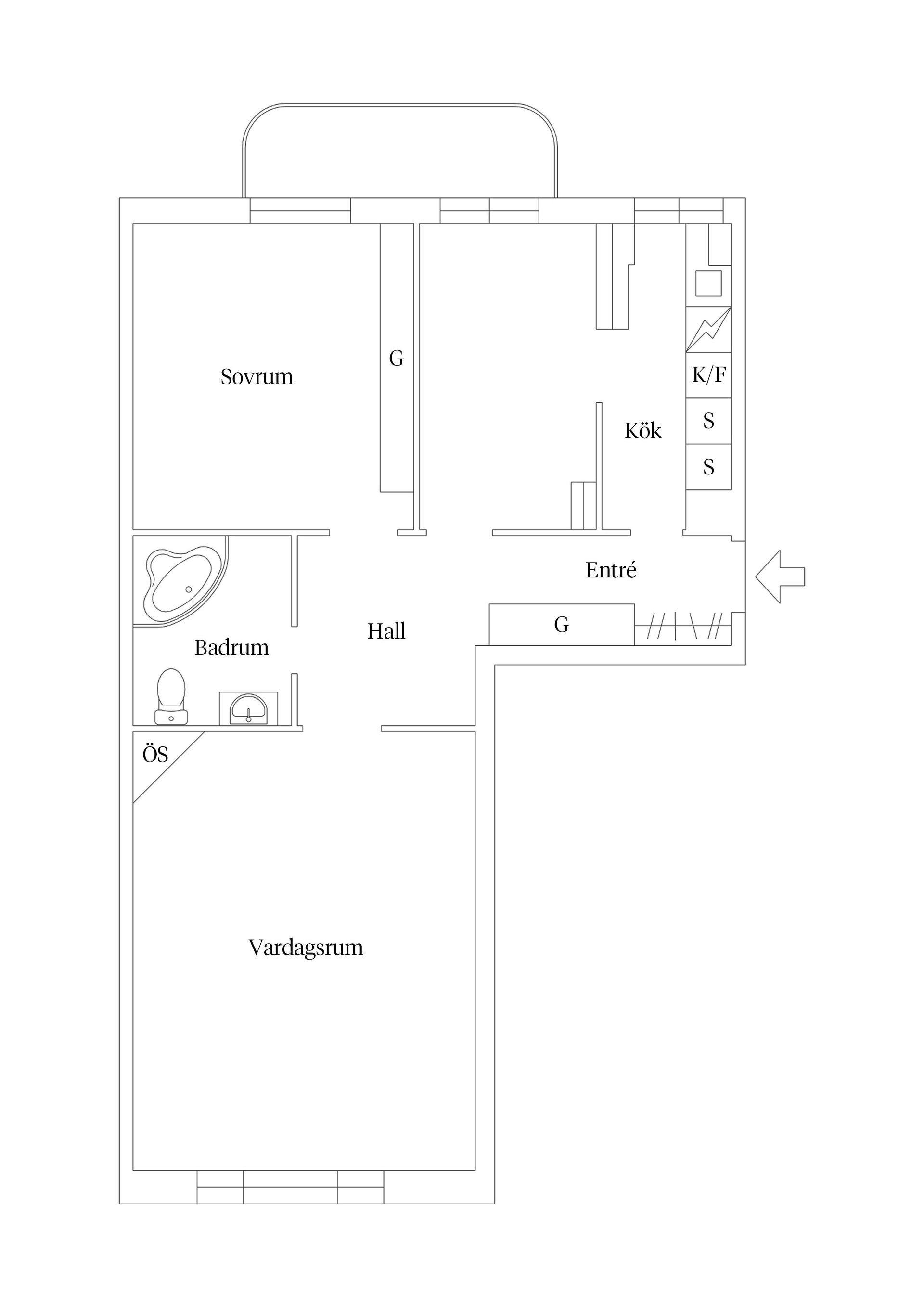Bostadsrätt, Vretgränd 1, Centrum Uppsala, Uppsala
