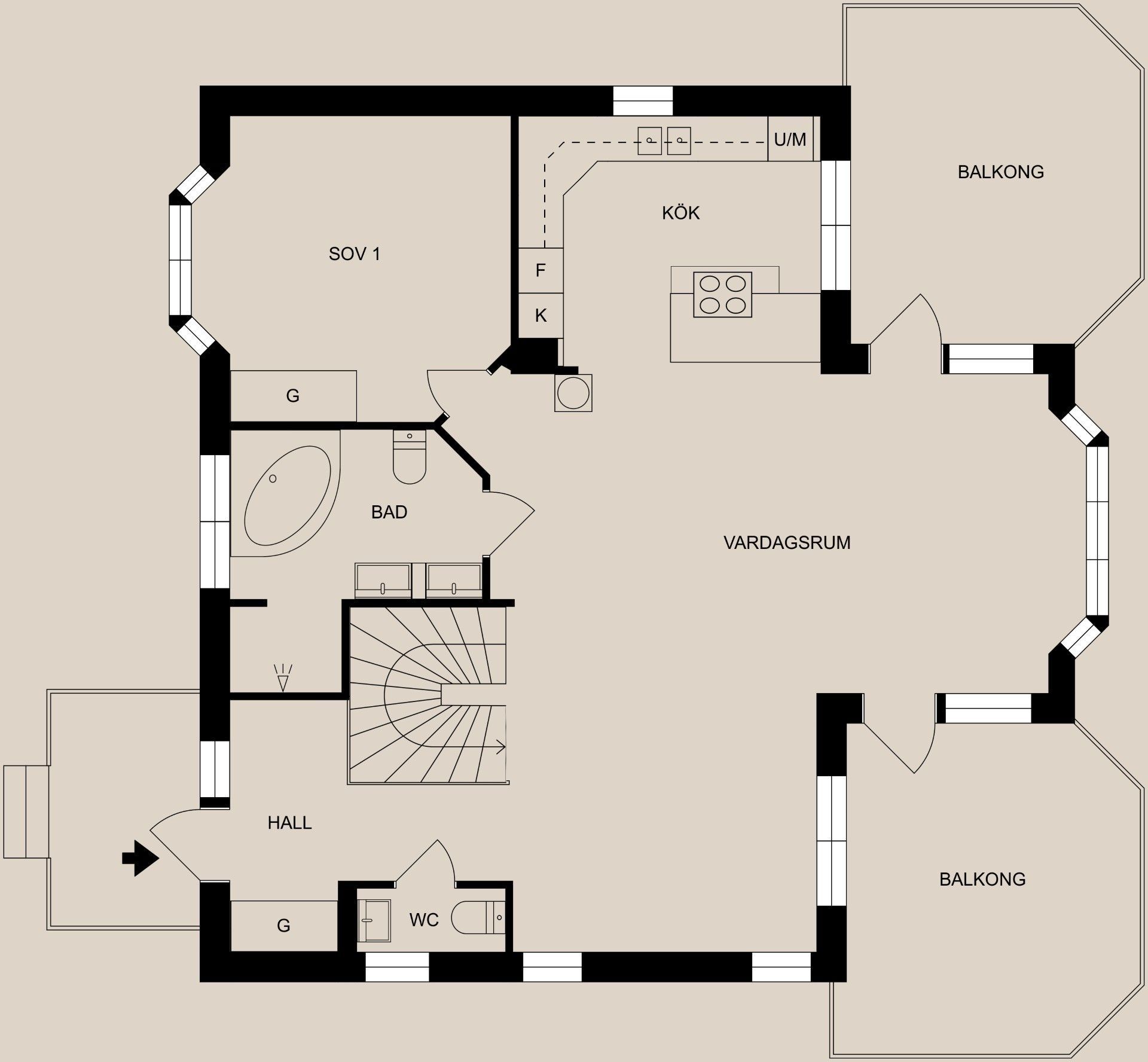 Villa, Kattfotsvägen 12, Norrköping
