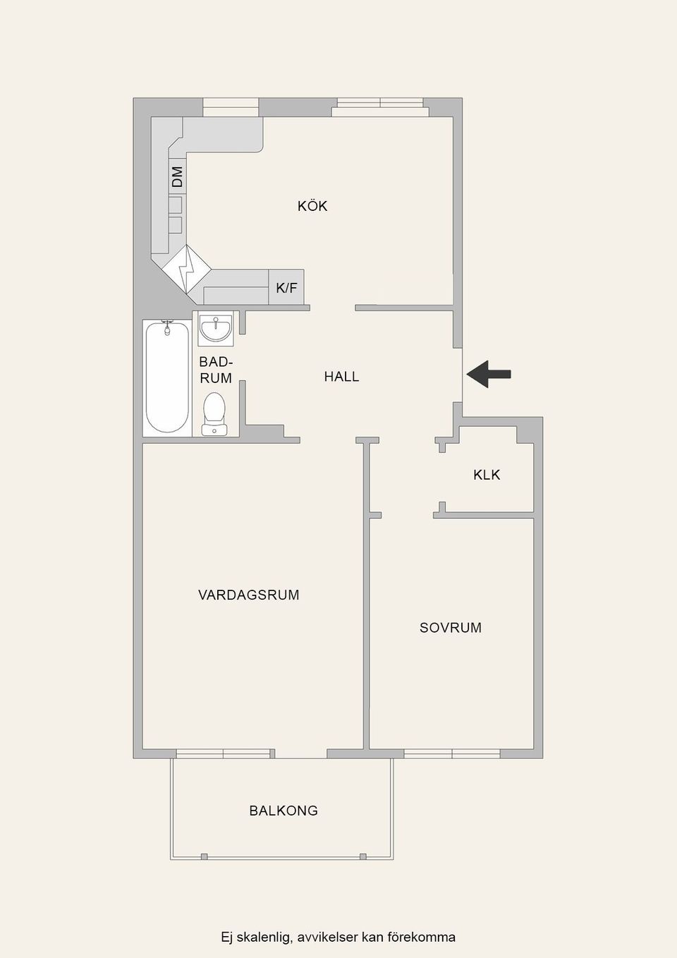 Bostadsrätt, Centralgatan 18B, Centralt, Nynäshamn