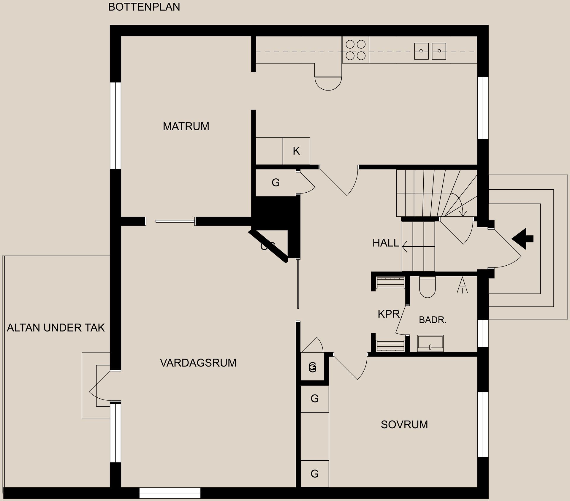 Radhus, Finspångsvägen 99A, Pryssgården, Norrköping