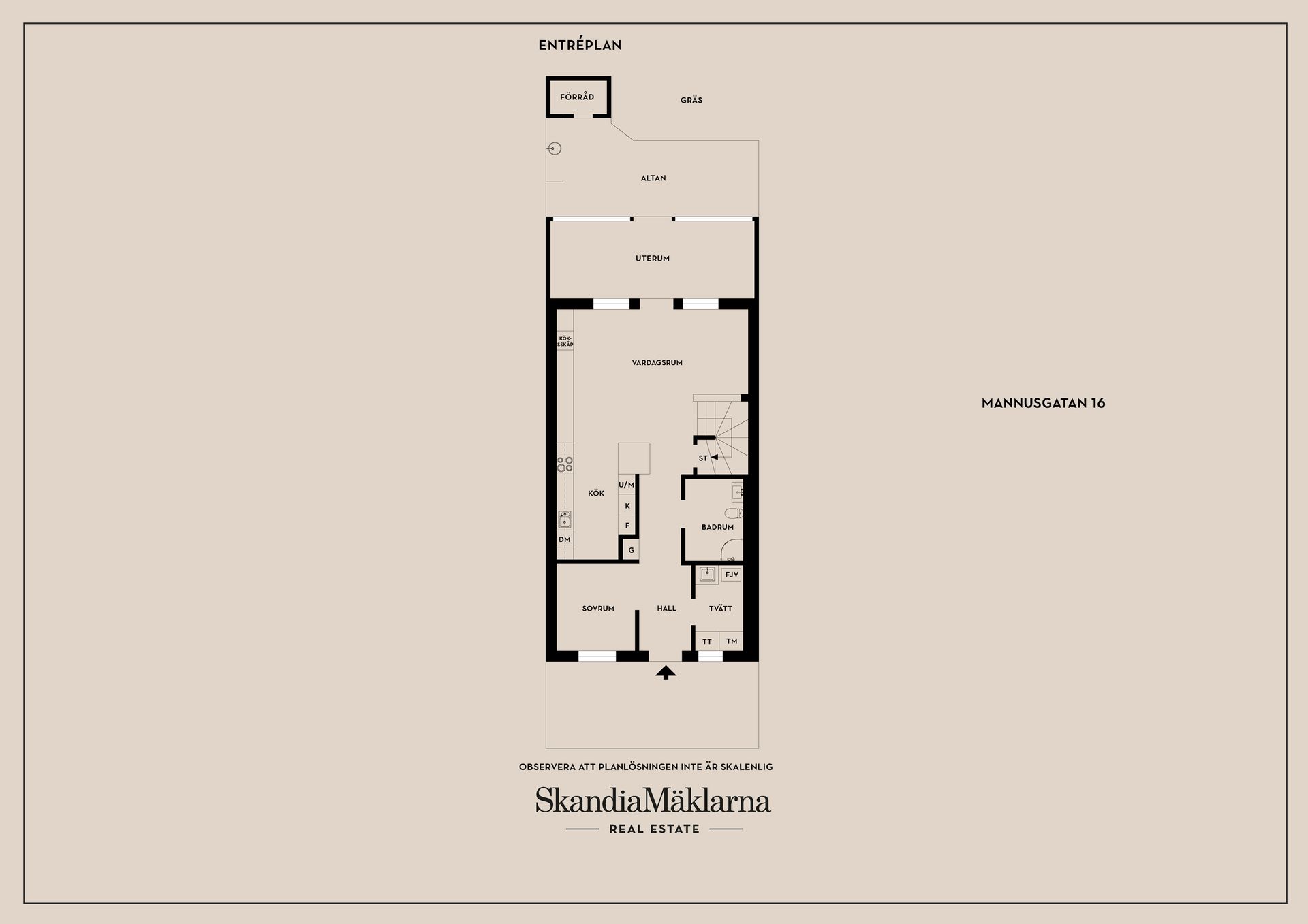 Radhus, Mannusgatan 16, Vikingstad, Linköping
