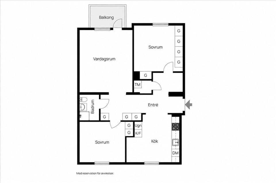 Bostadsrätt, Tre krokars gata 13F, Högberget, Ludvika