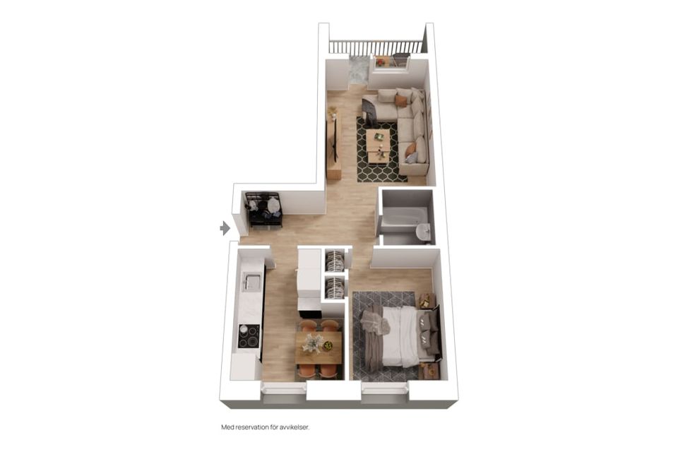 Bostadsrätt, Fjällgatan 55b, Tullen, Borås