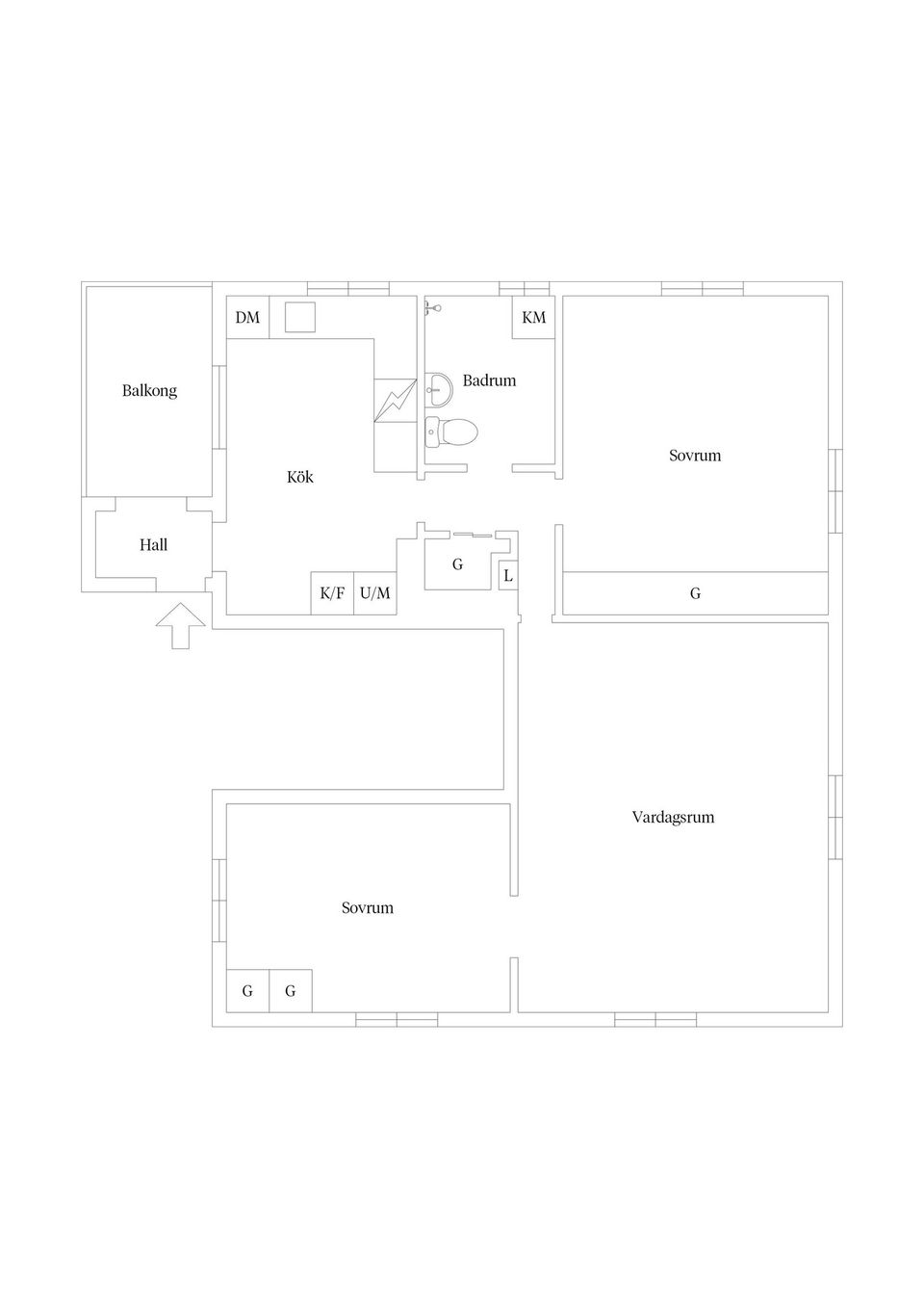 Bostadsrätt, Erik Dahlbergs väg 3B, Malmen, Kalmar