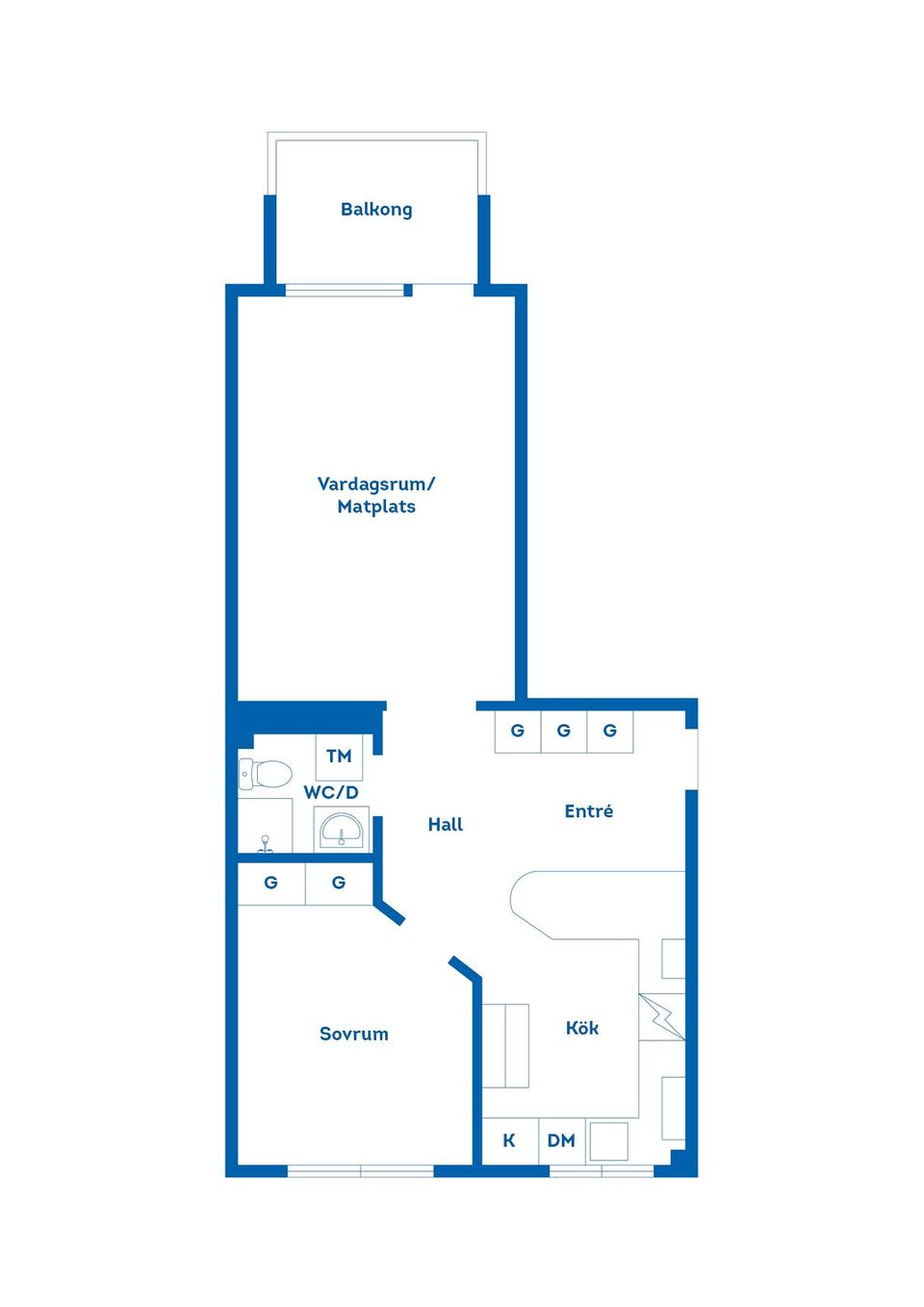 Bostadsrätt, Köpmangatan 33A, Centralt, Oskarshamn