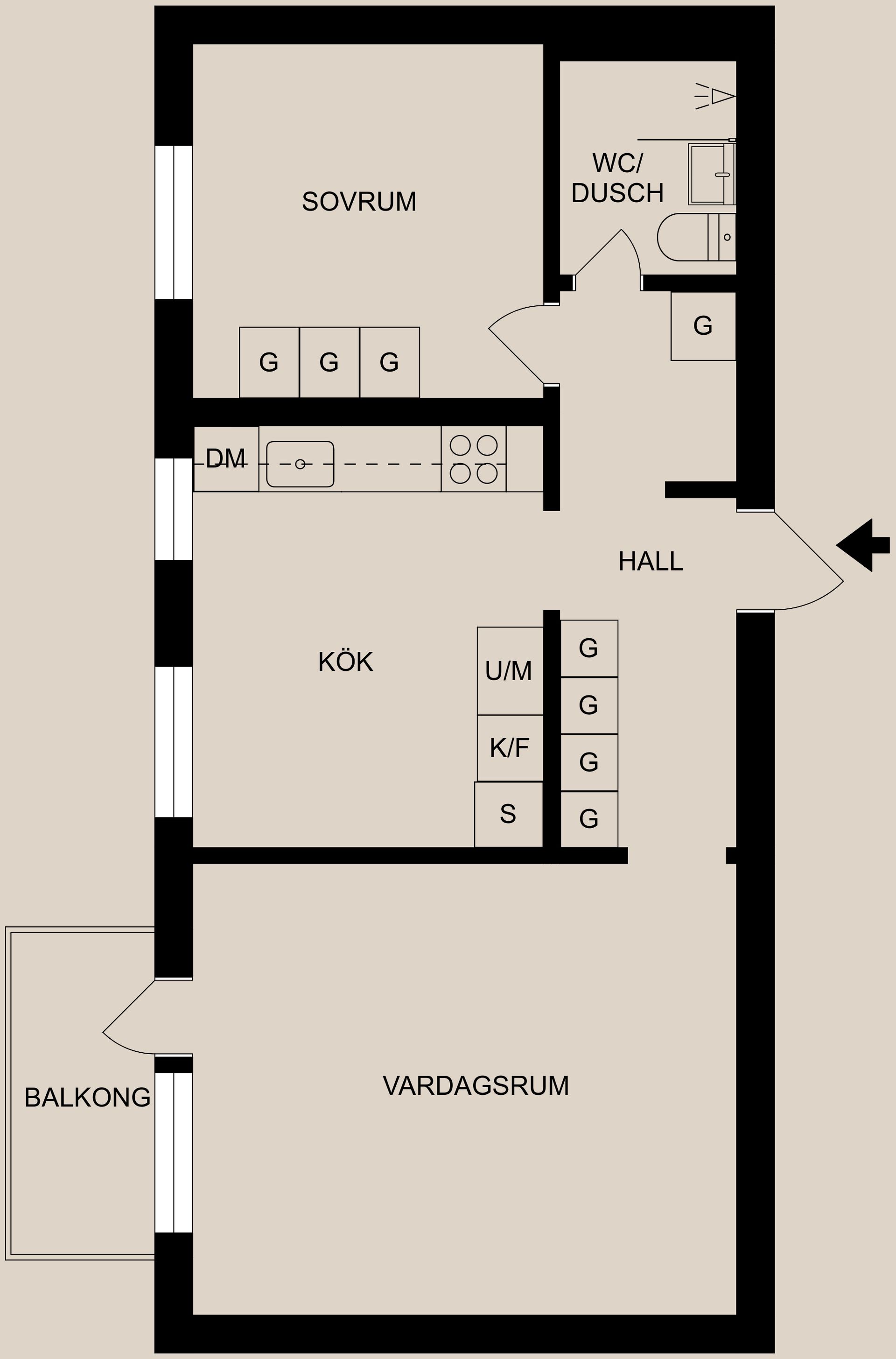 Bostadsrätt, Bergslagsgatan 57, Beckershov, Norrköping