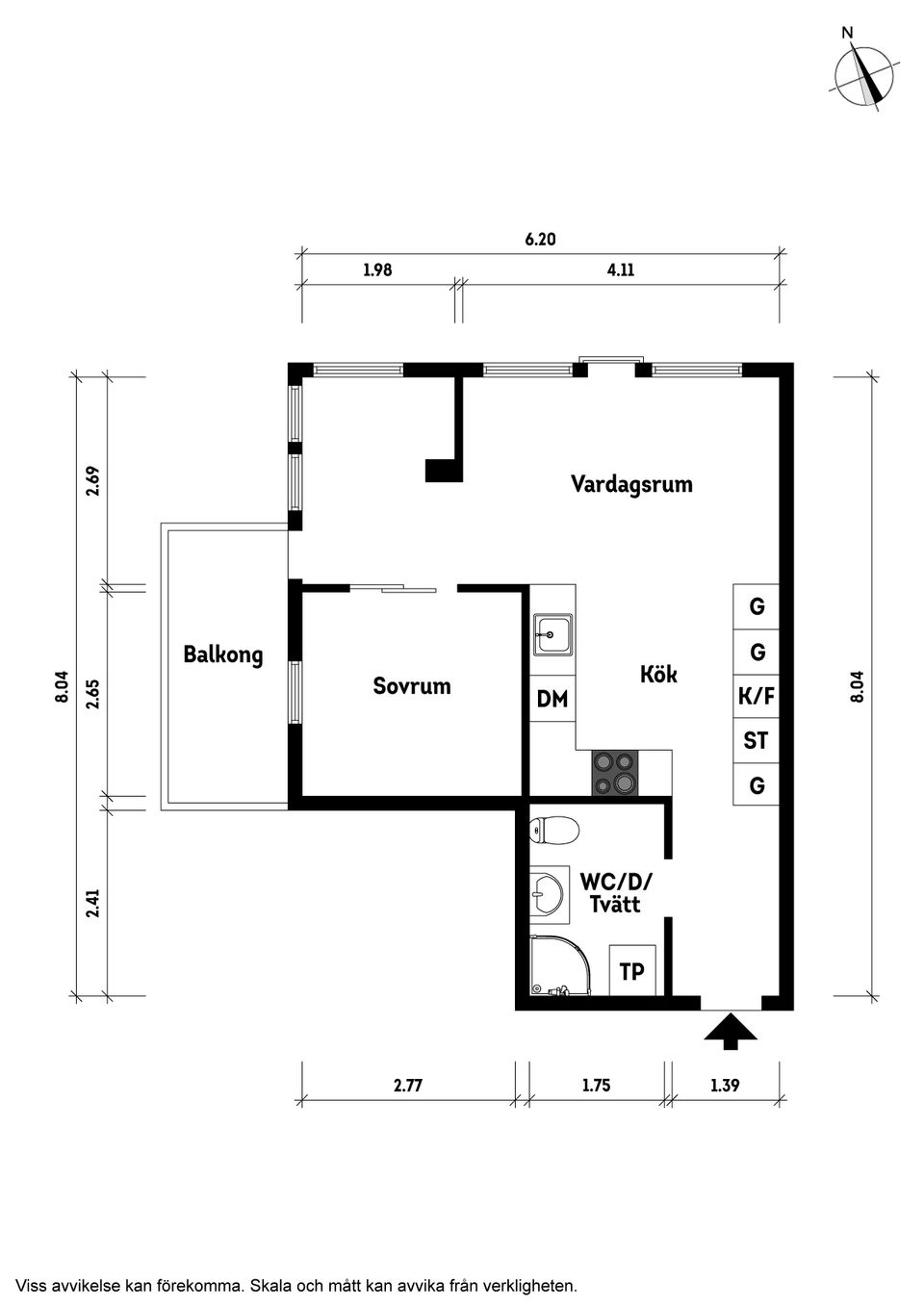 Bostadsrätt, Vallgatan 4, Kungsbacka innerstad, Kungsbacka