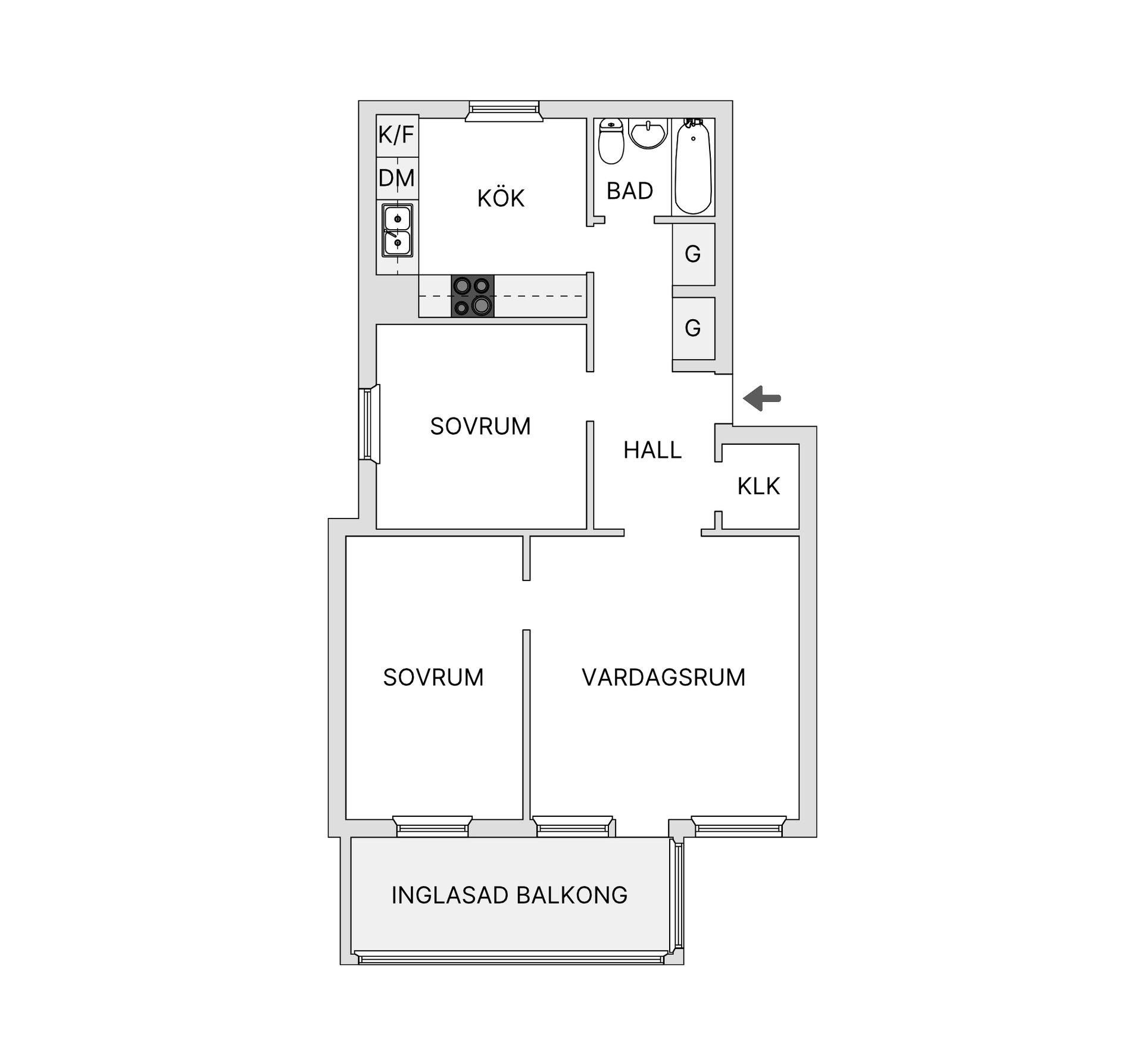 Bostadsrätt, Östra Ansgarigatan 95E, Limhamn, Malmö