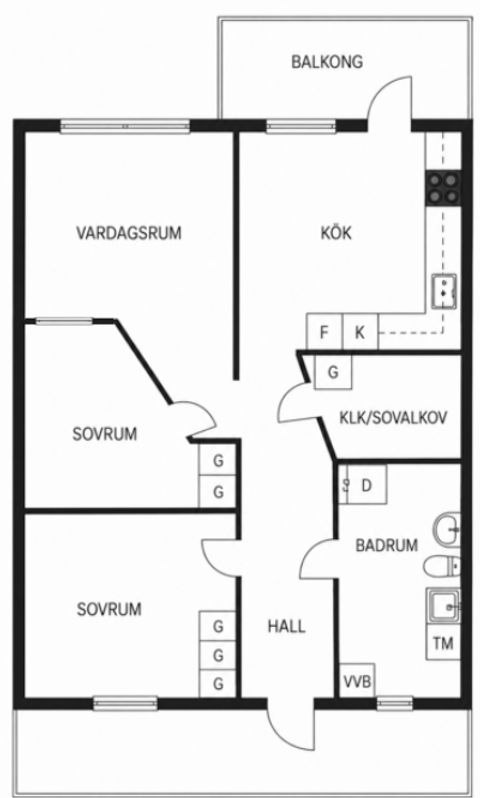 Bostadsrätt, Melongränd 22, Viksjö, Järfälla