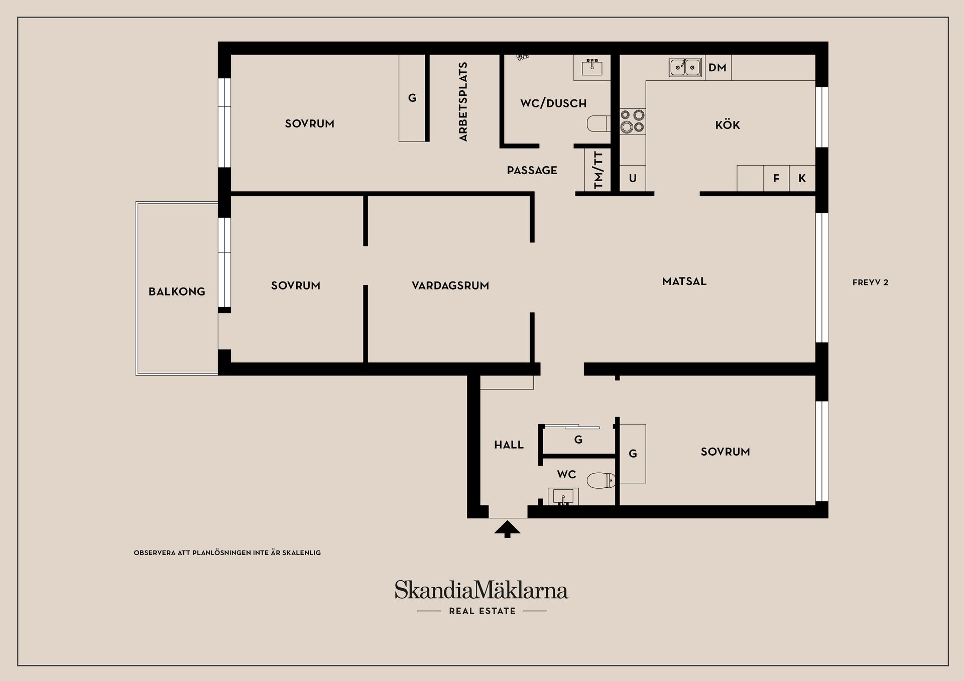 Bostadsrätt, Freyvägen 2A, Nacka