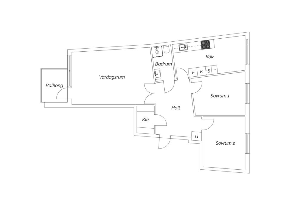 Bostadsrätt, Östra bergsgatan 27, Östra bergen, Nyköping