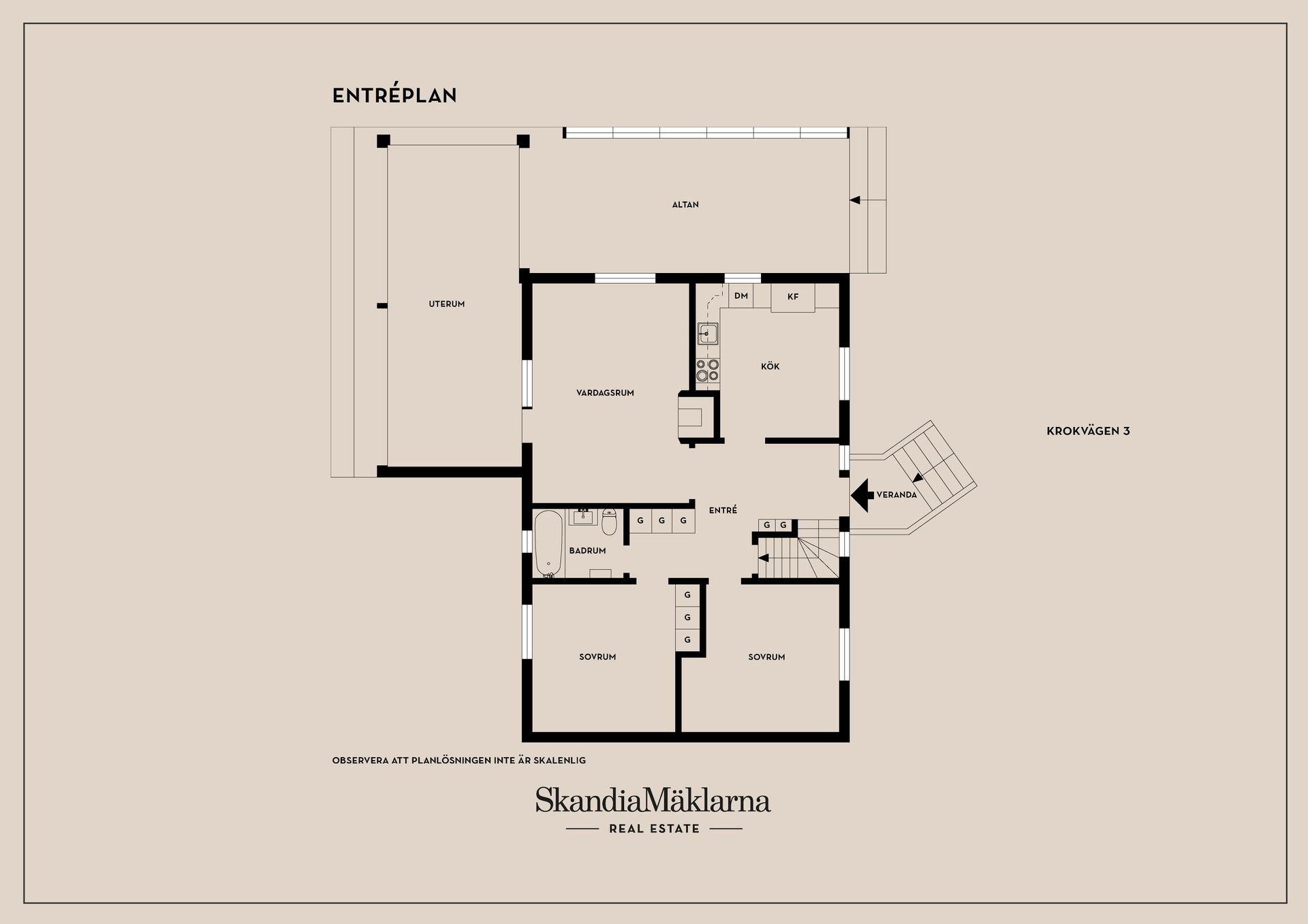 Villa, Krokvägen 3, Motala