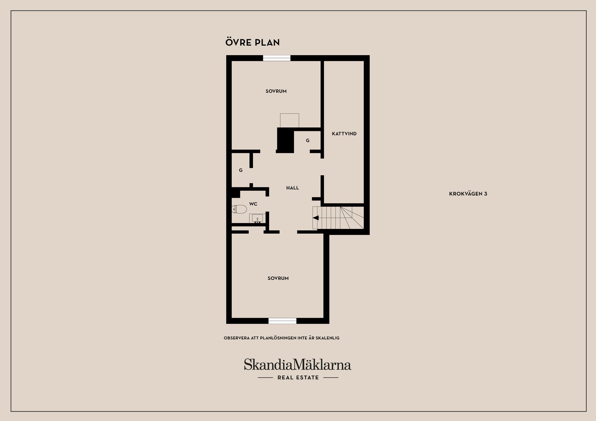 Villa, Krokvägen 3, Motala