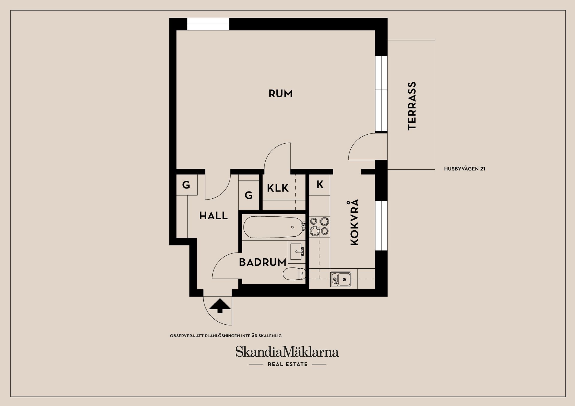 Bostadsrätt, Husbyvägen 21, Motala