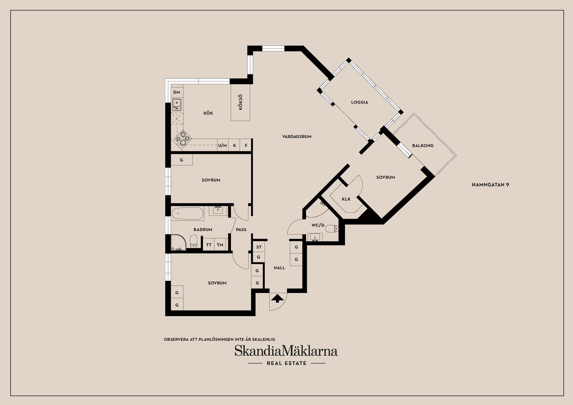 Bostadsrätt, Hamngatan 9, Centralt, Linköping