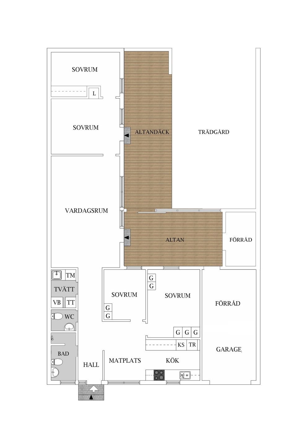 Radhus, Hemmansvägen 8, Gullbrandstorp, Halmstad