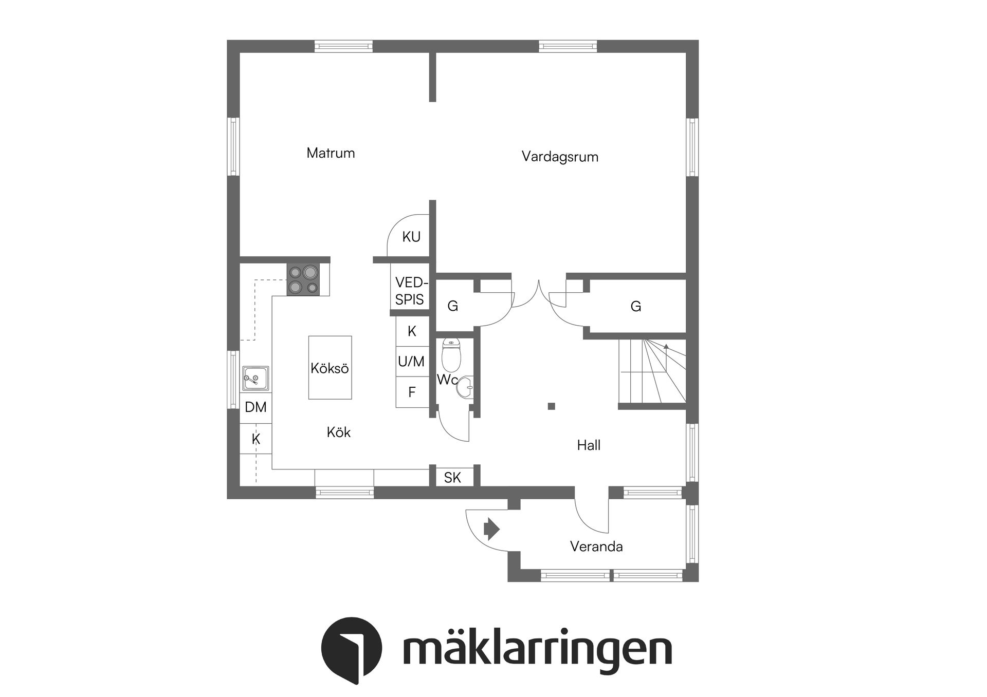 Villa, Stockholmsvägen 22, Fanna, Enköping
