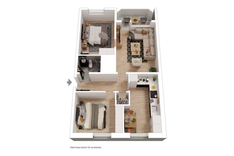 Bostadsrätt, Källbogatan 3, Sjöbo, Borås