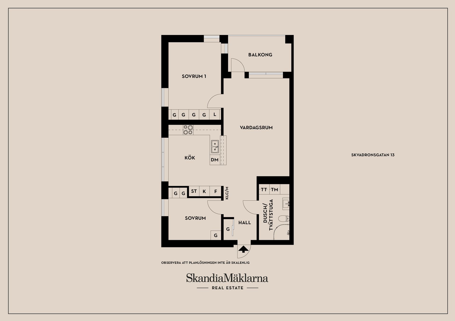 Bostadsrätt, Skvadronsgatan 13, Södra Ekkällan, Linköping