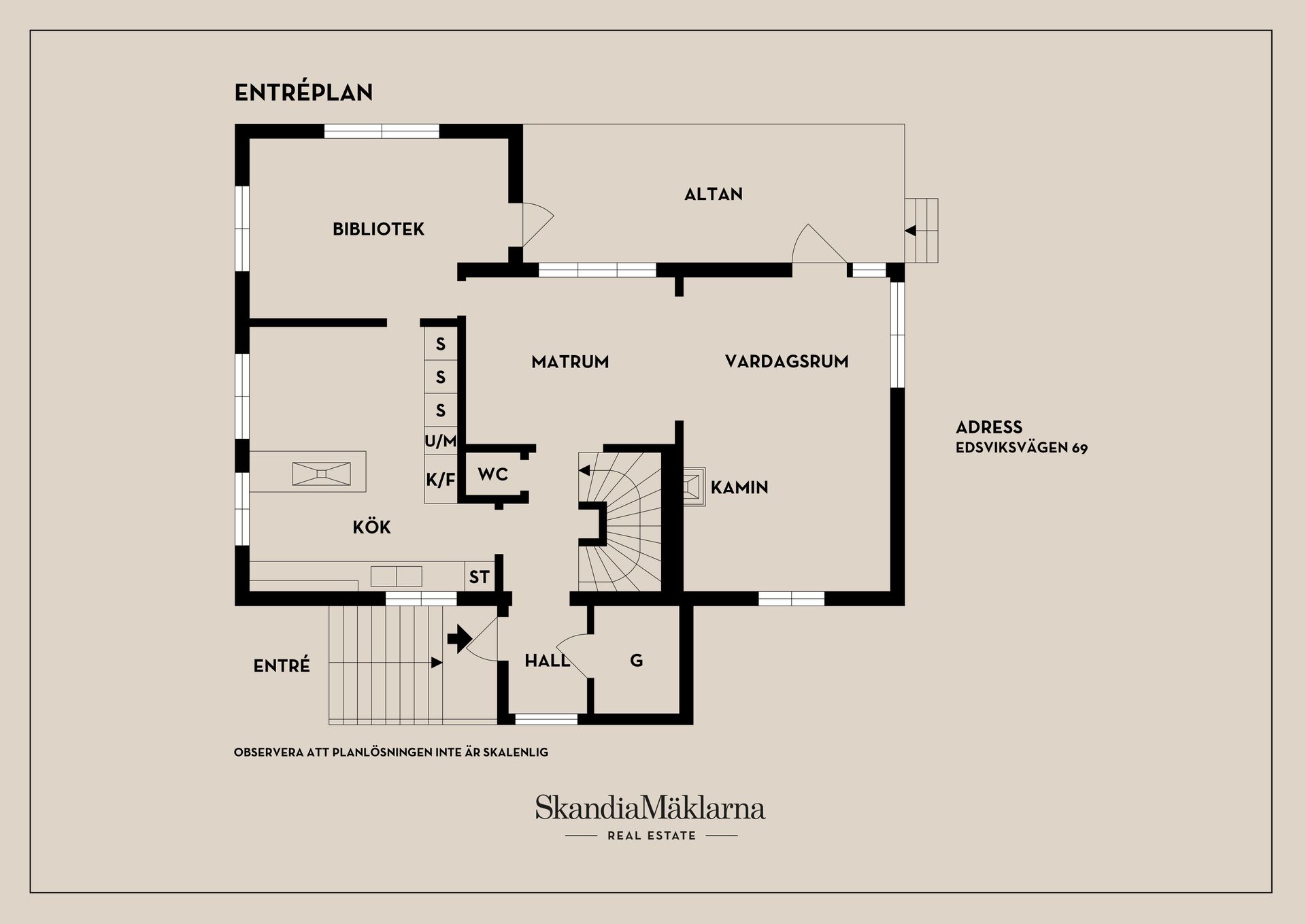 Villa, Edsviksvägen 69, Danderyd - Nora, Danderyd