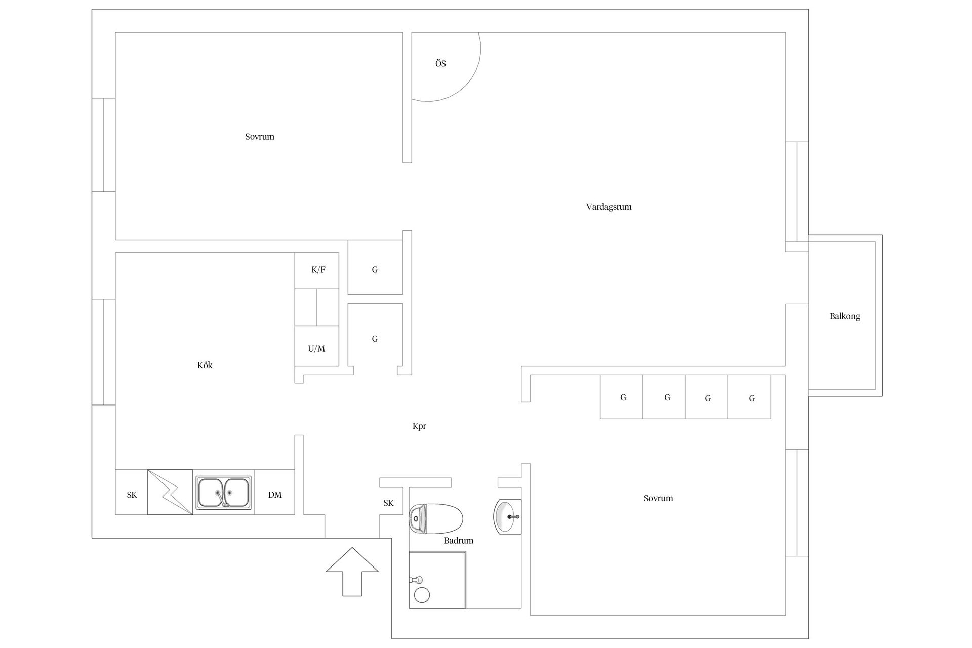 Bostadsrätt, Järngatan 2B, Väster, Lund