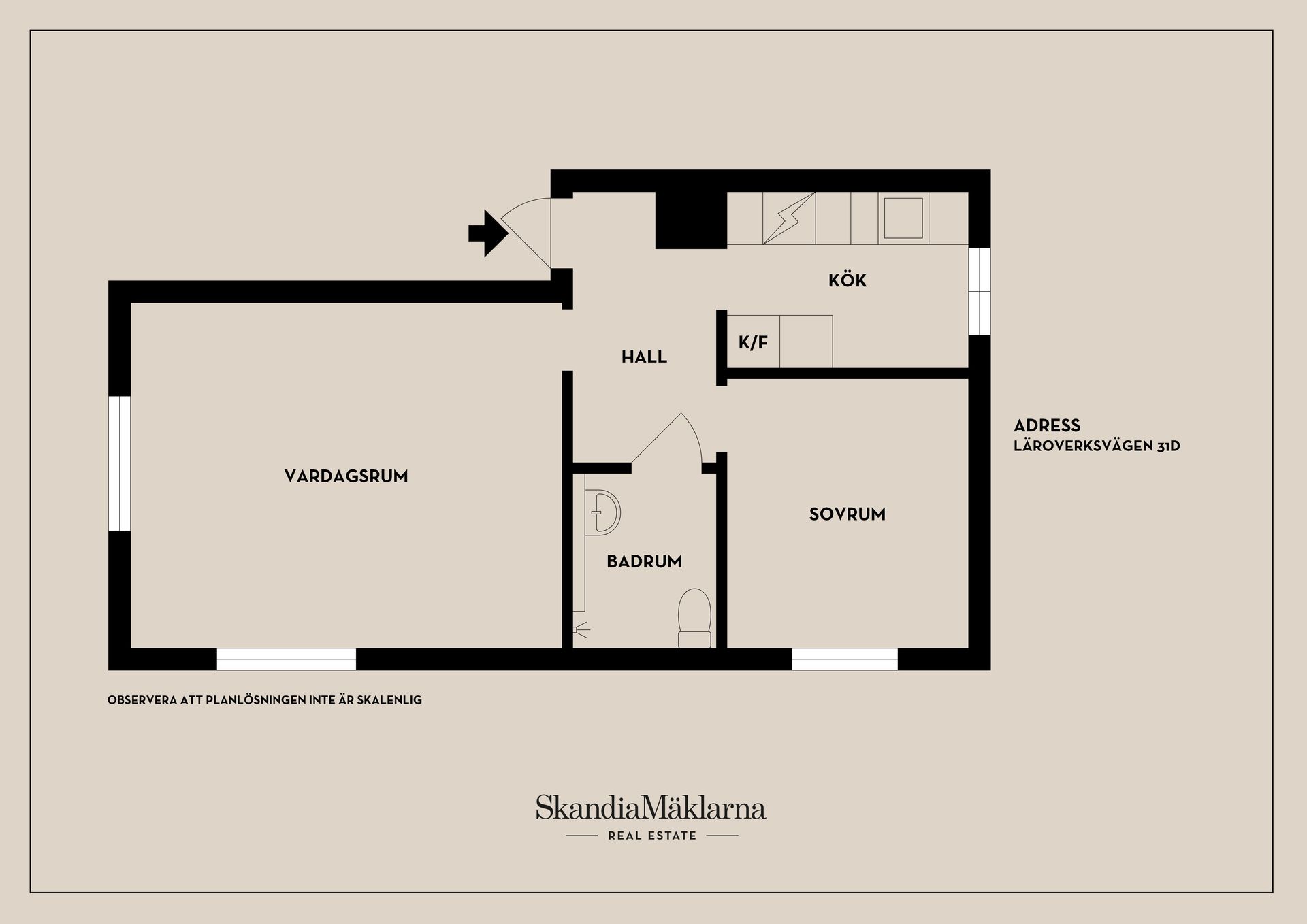 Bostadsrätt, Läroverksvägen 31D, Hersby, Lidingö