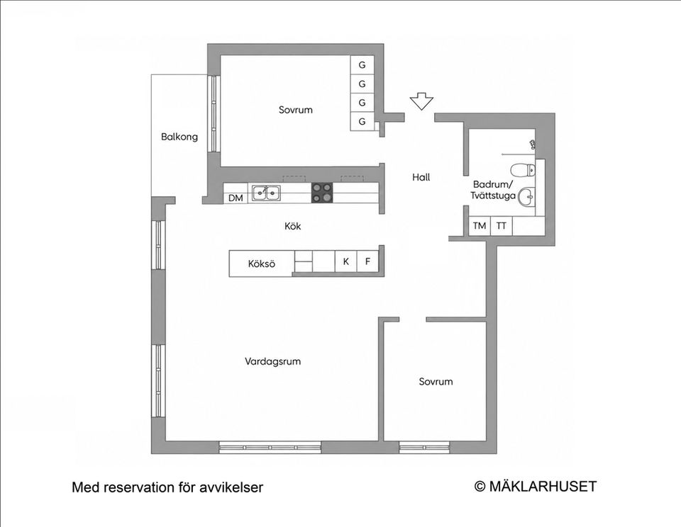 Bostadsrätt, Styresman Sanders Väg 8, våning 3/5, Beckomberga, Stockholm