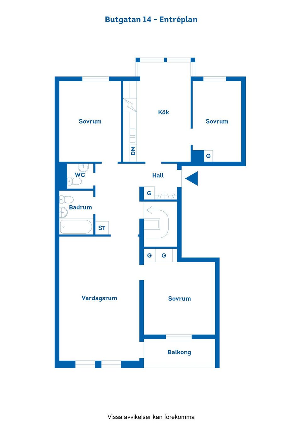 Bostadsrätt, Butgatan 14, Centralt, Norrköping