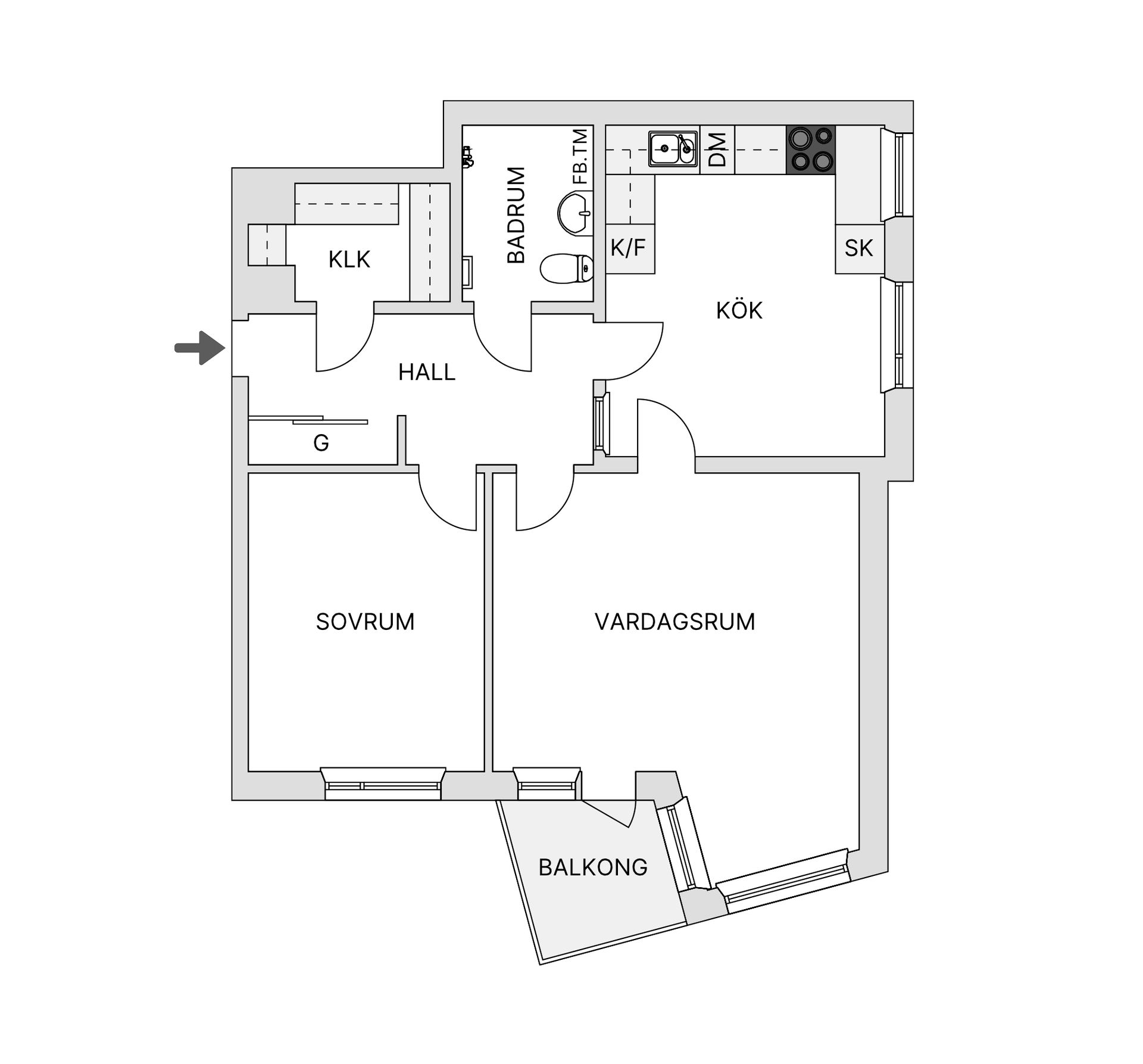 Bostadsrätt, Russinvägen 4A, Hökarängen, Stockholm