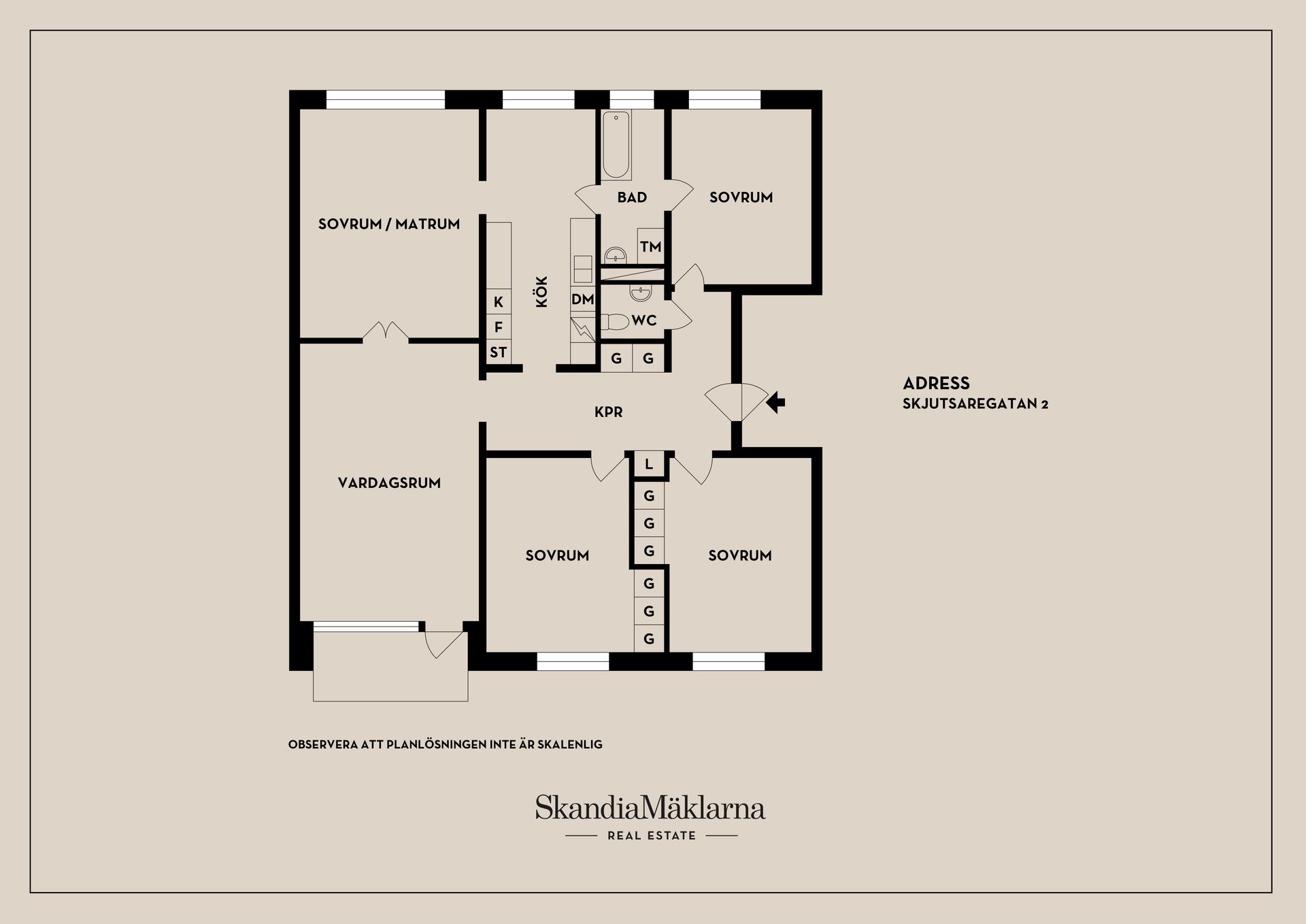 Bostadsrätt, Skjutsaregatan 2, Centralt Öster, Nyköping