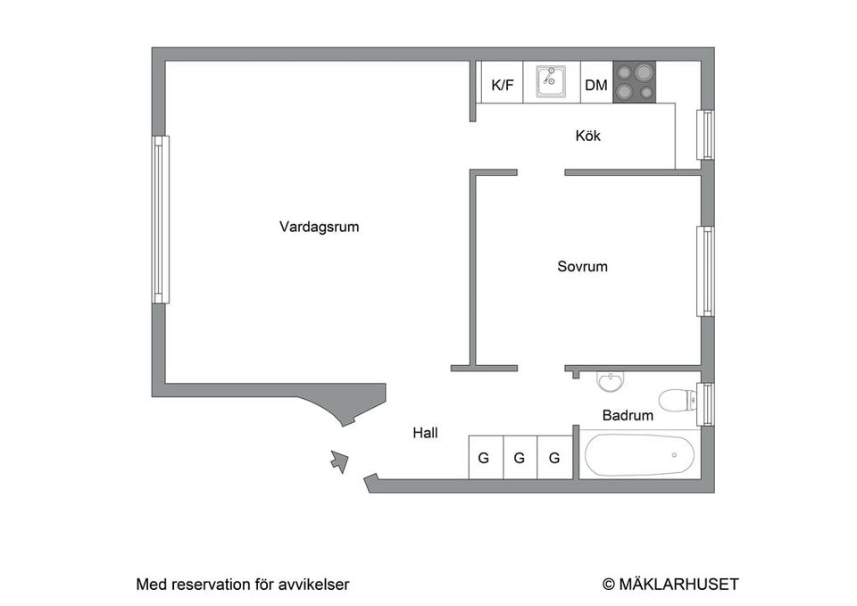 Bostadsrätt, Aspstigen 3, vån 3/3, Johannesfred, Stockholm