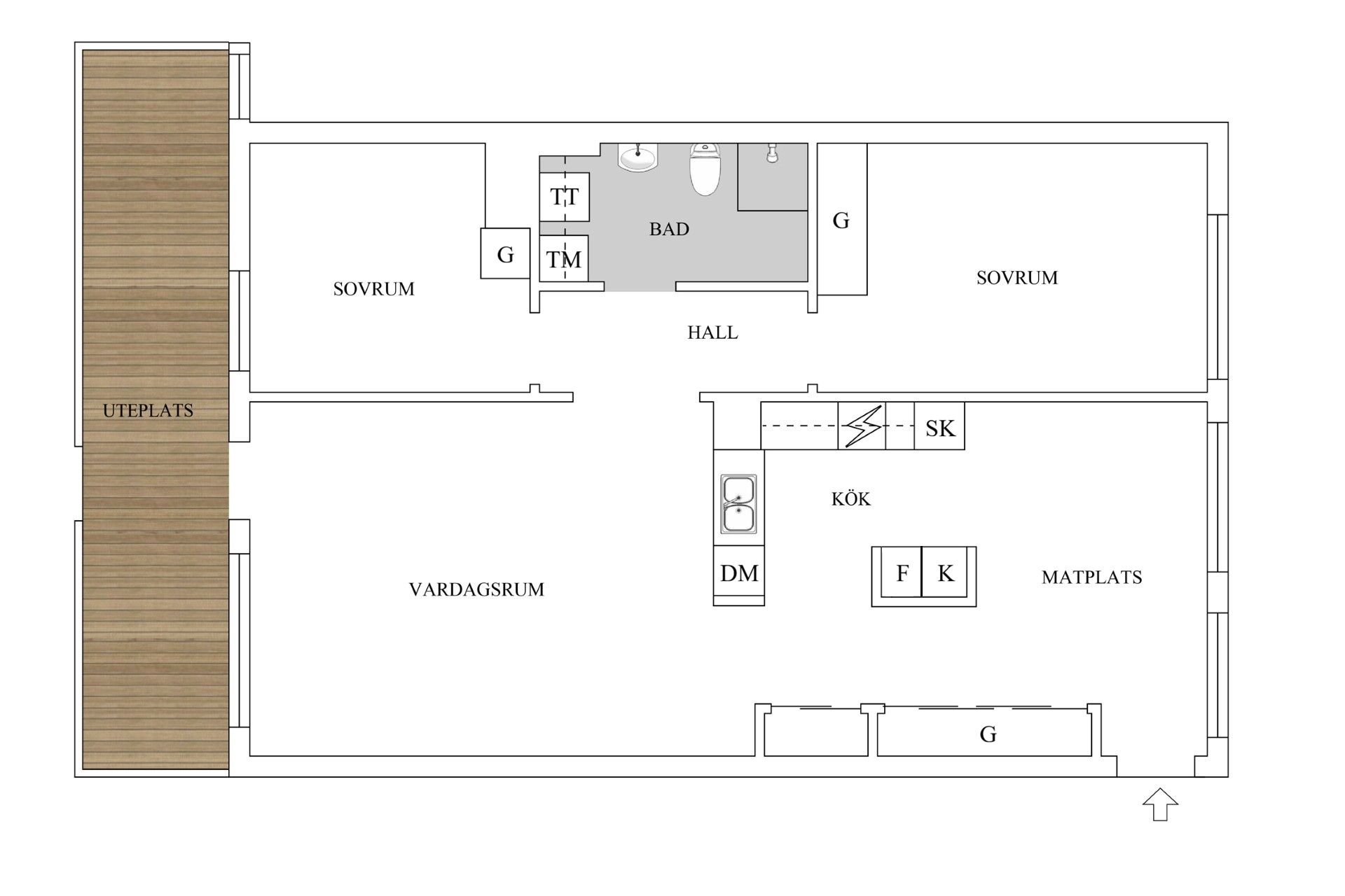 Bostadsrätt, Mariehällstorget 6 - En våning upp, Bromma - Mariehäll, Stockholm