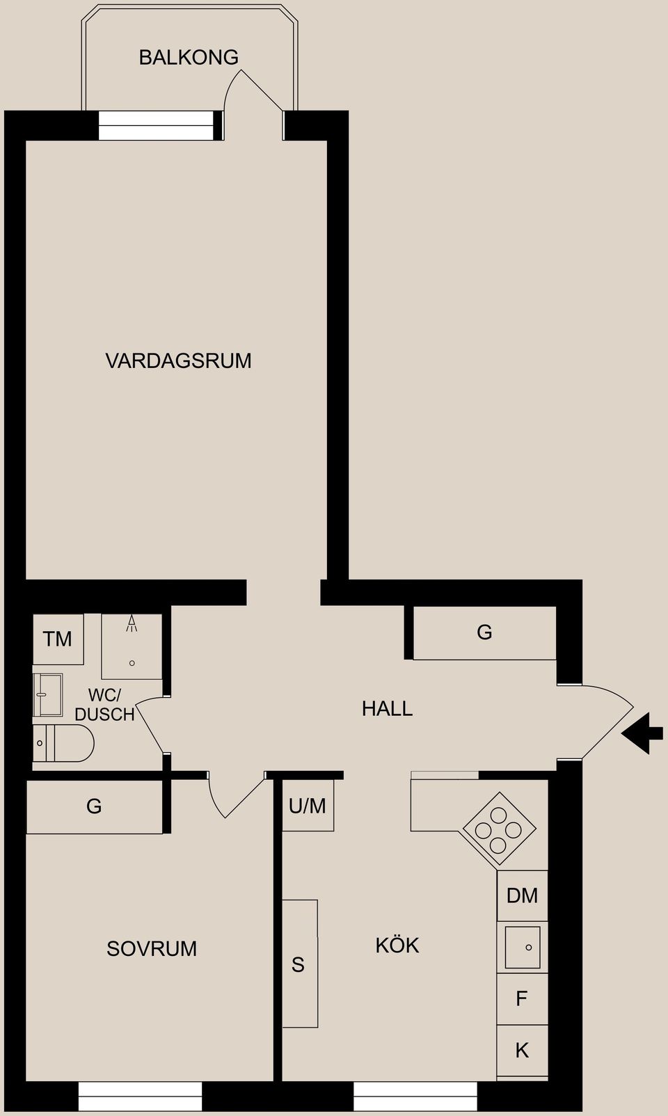 Bostadsrätt, Lindövägen 44A, Oxelbergen, Norrköping
