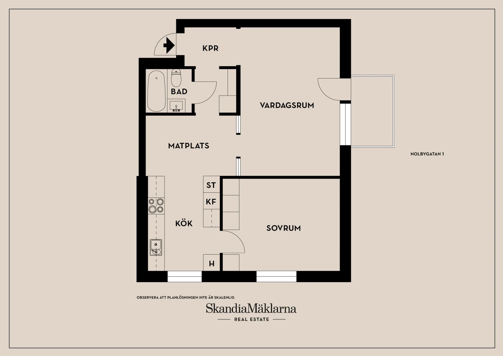 Bostadsrätt, Nolbygatan 1, Kristinehamn