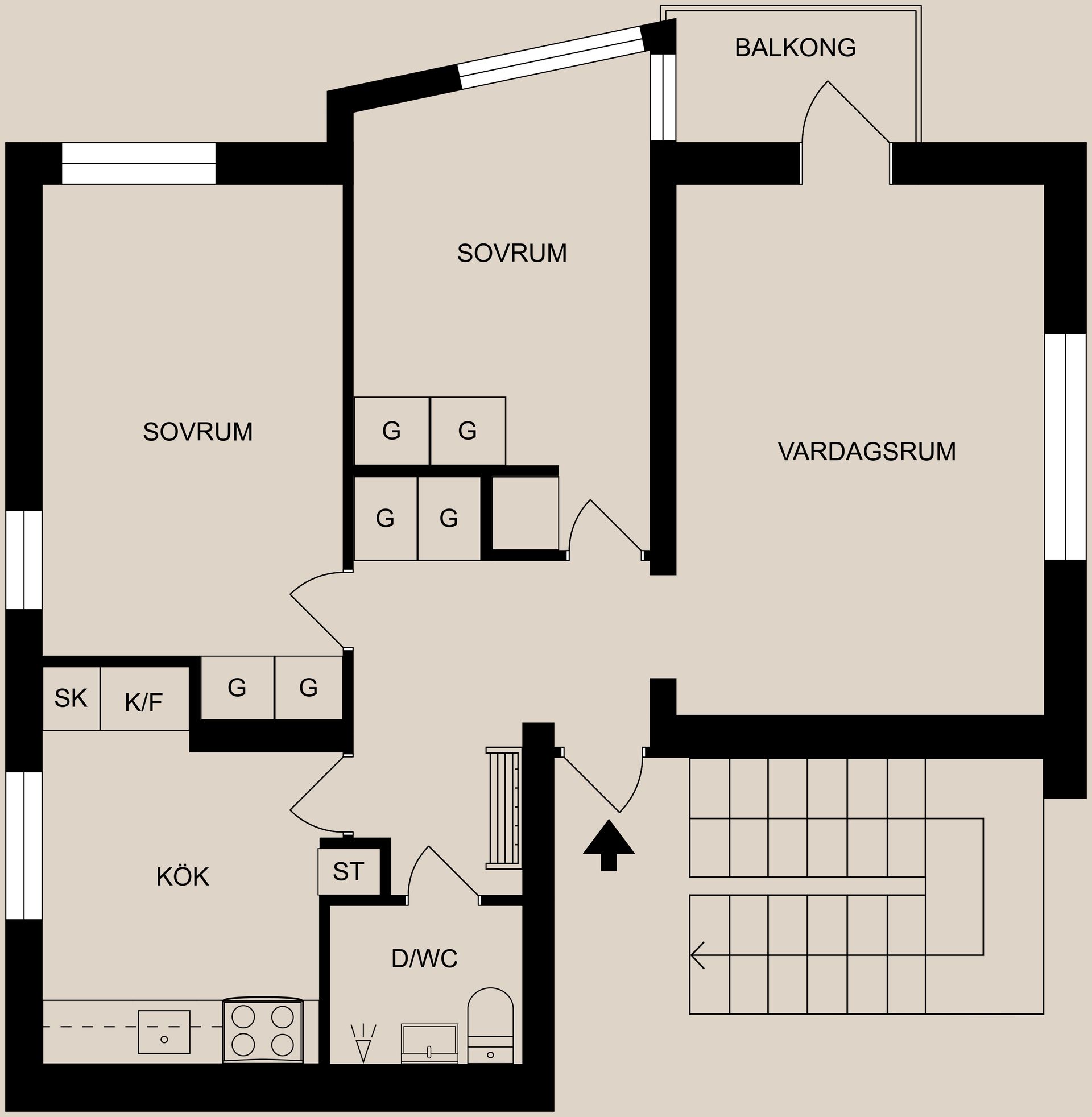 Bostadsrätt, Bergslagsvägen 45A, Finspång - Centralt, Finspång