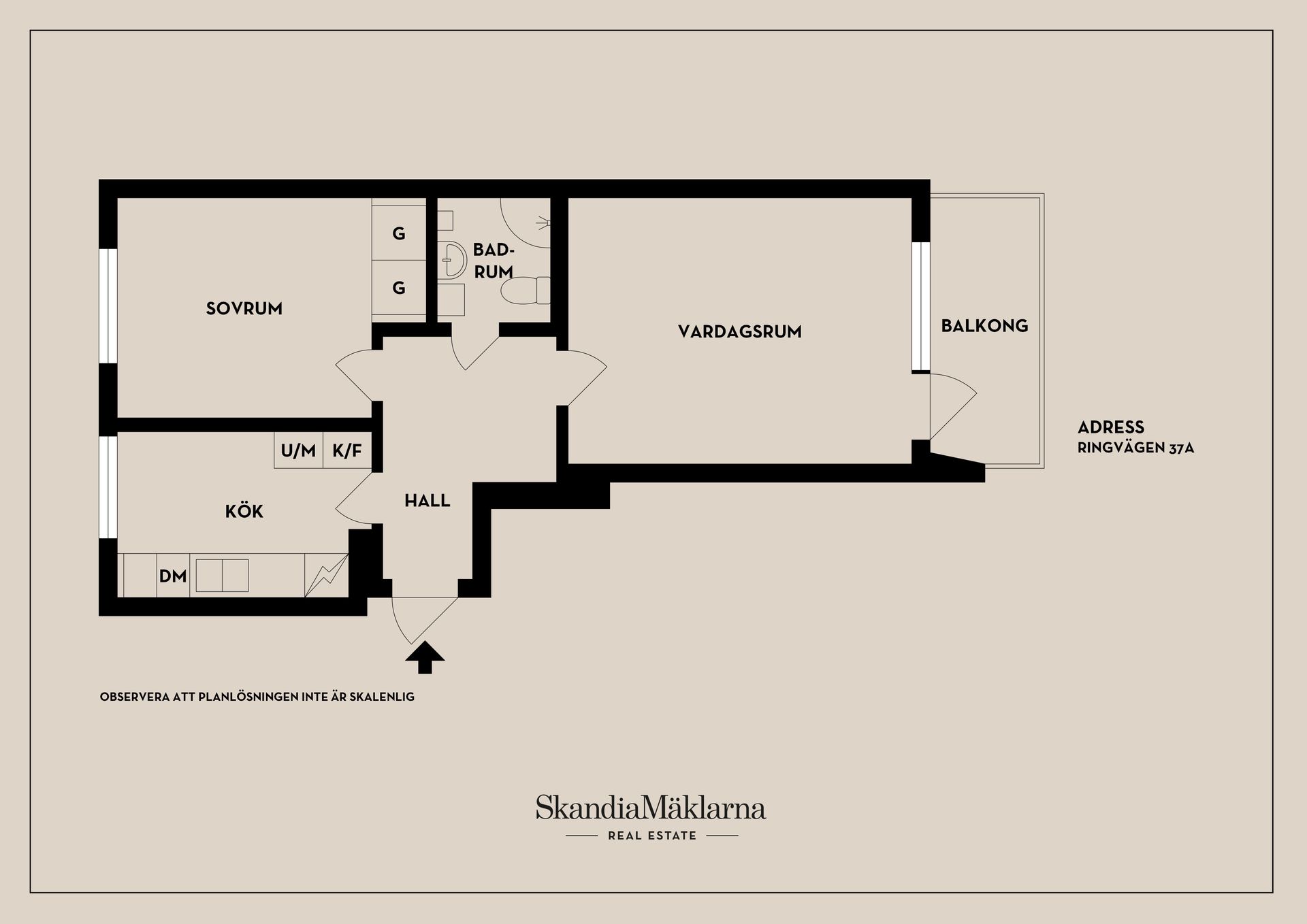 Bostadsrätt, Ringvägen 37A, Centralt, Nyköping