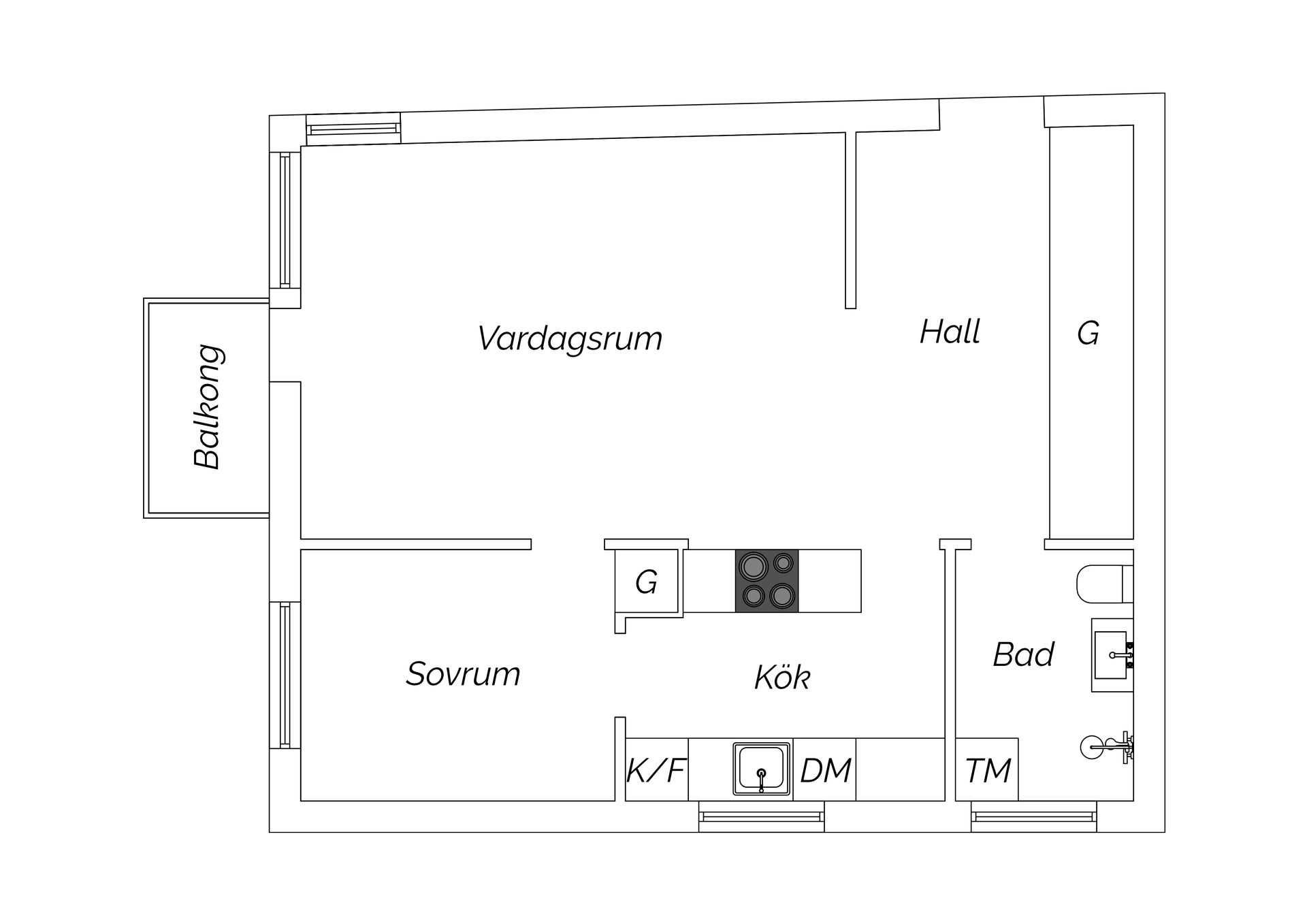 Bostadsrätt, Valsbergs gränd 8, Midsommarkransen, Stockholm