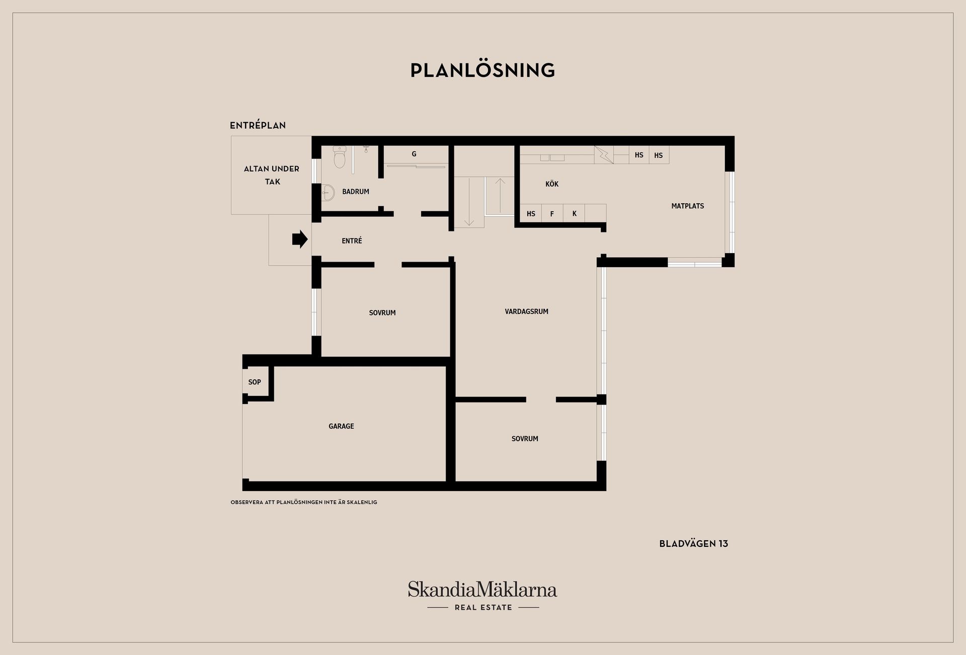 Radhus, Bladvägen 13, Dälderna, Skövde