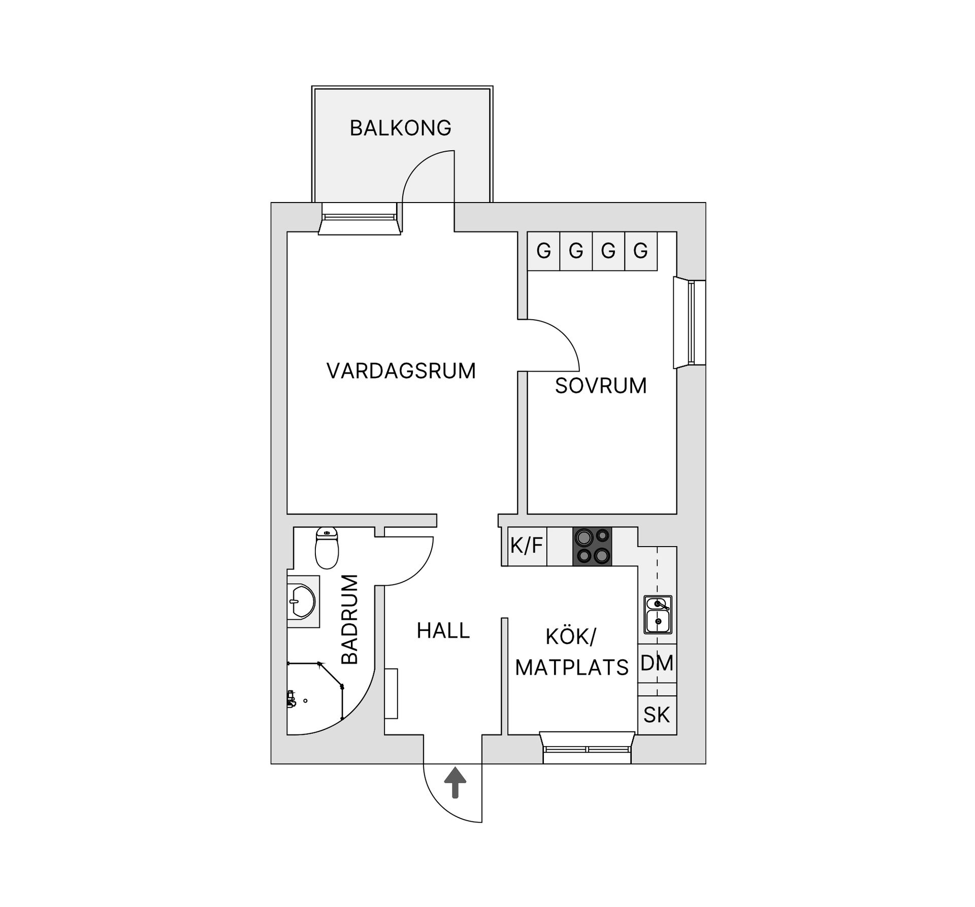 Bostadsrätt, Huldregatan 5, Sjöbo, Borås