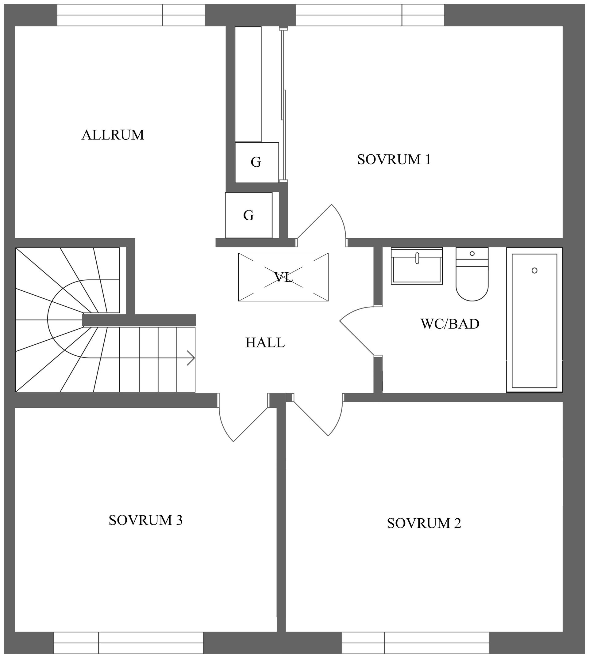 Radhus, Stensötavägen 58B, Svärtinge - Skogsbacke, Norrköping