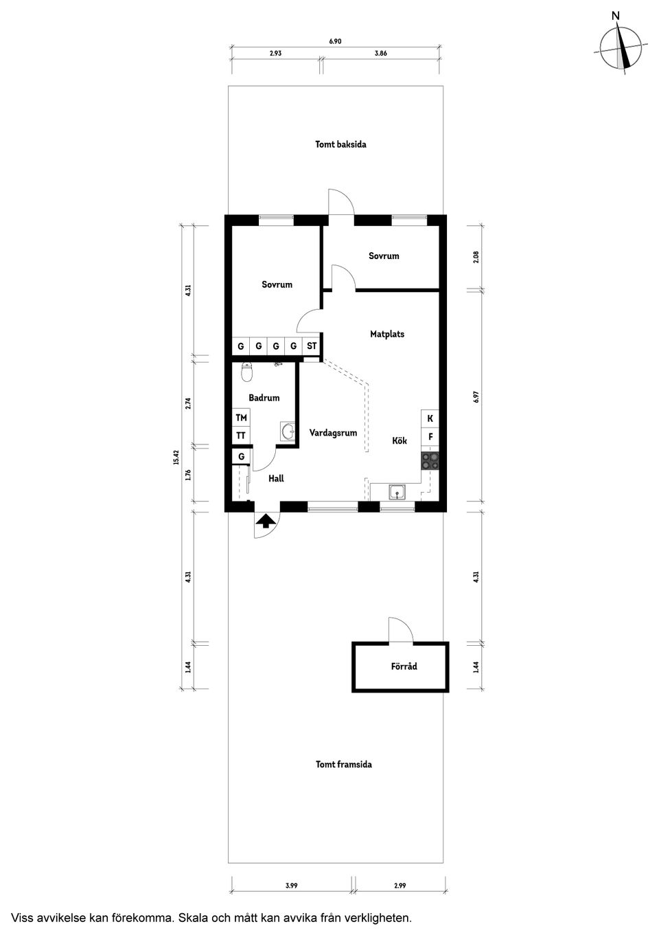 Radhus, Örngatan 12P, Bofinken, Klippan