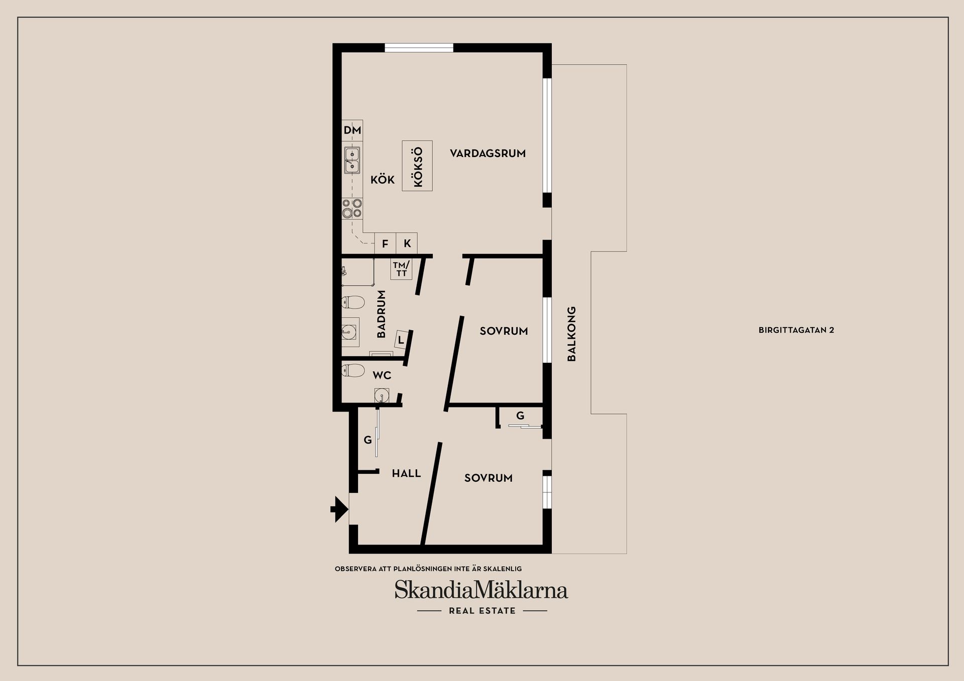 Bostadsrätt, Birgittagatan 2, Centralt/Vasastaden, Linköping